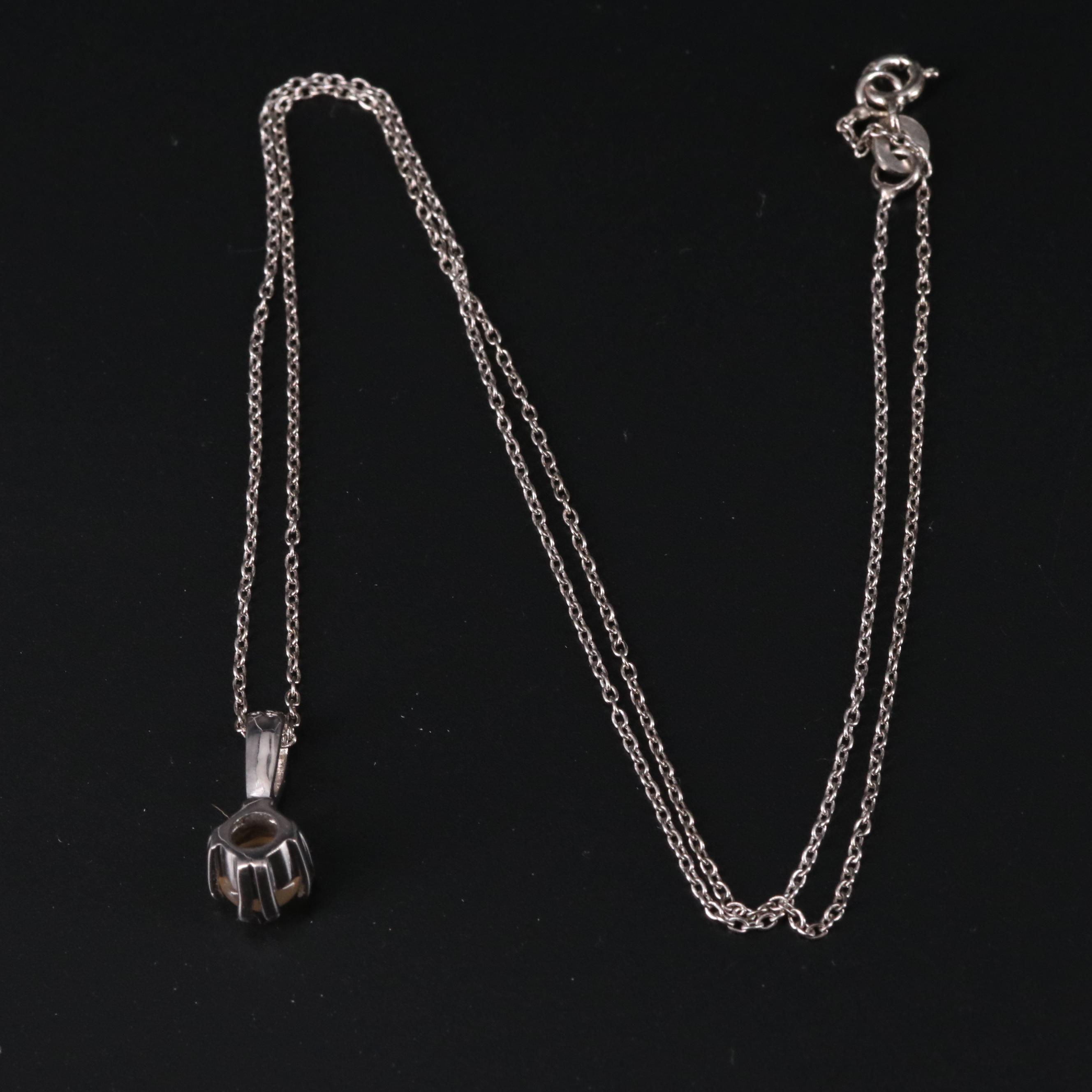 Sterling Moonstone Pendant Necklace