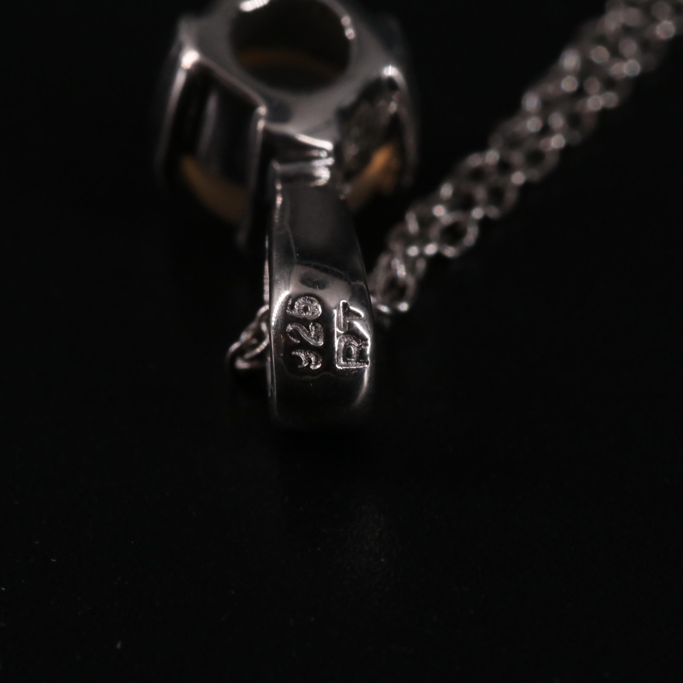 Sterling Moonstone Pendant Necklace