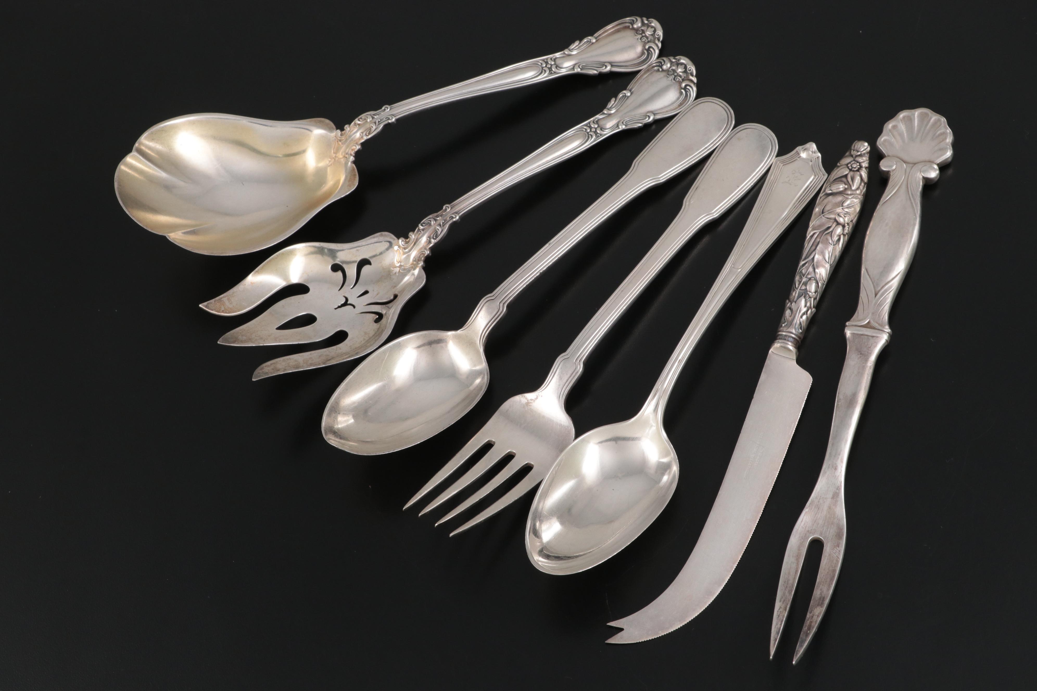 Gorham "Strasbourg" and Other Sterling Silver Serving Utensils