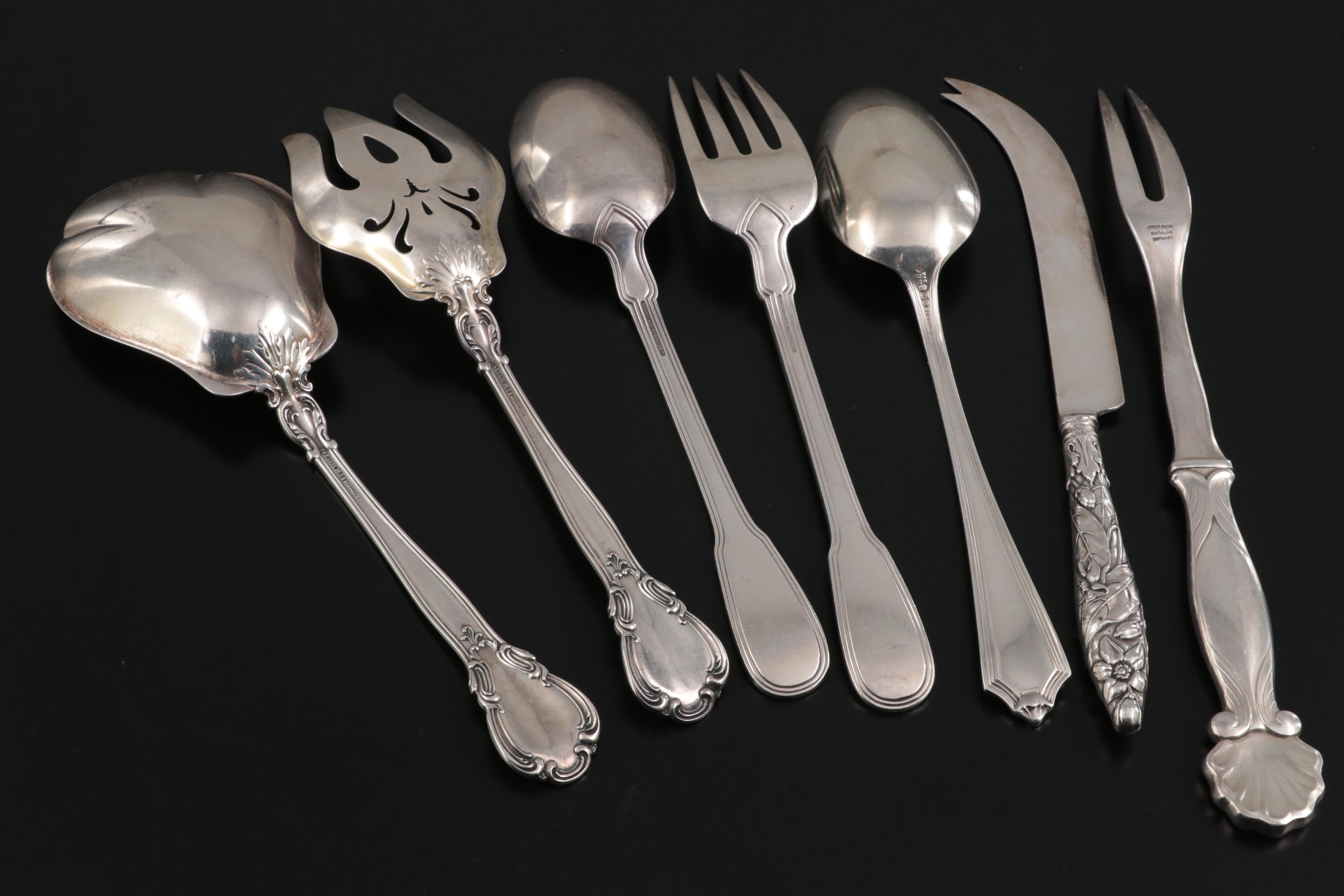 Gorham "Strasbourg" and Other Sterling Silver Serving Utensils