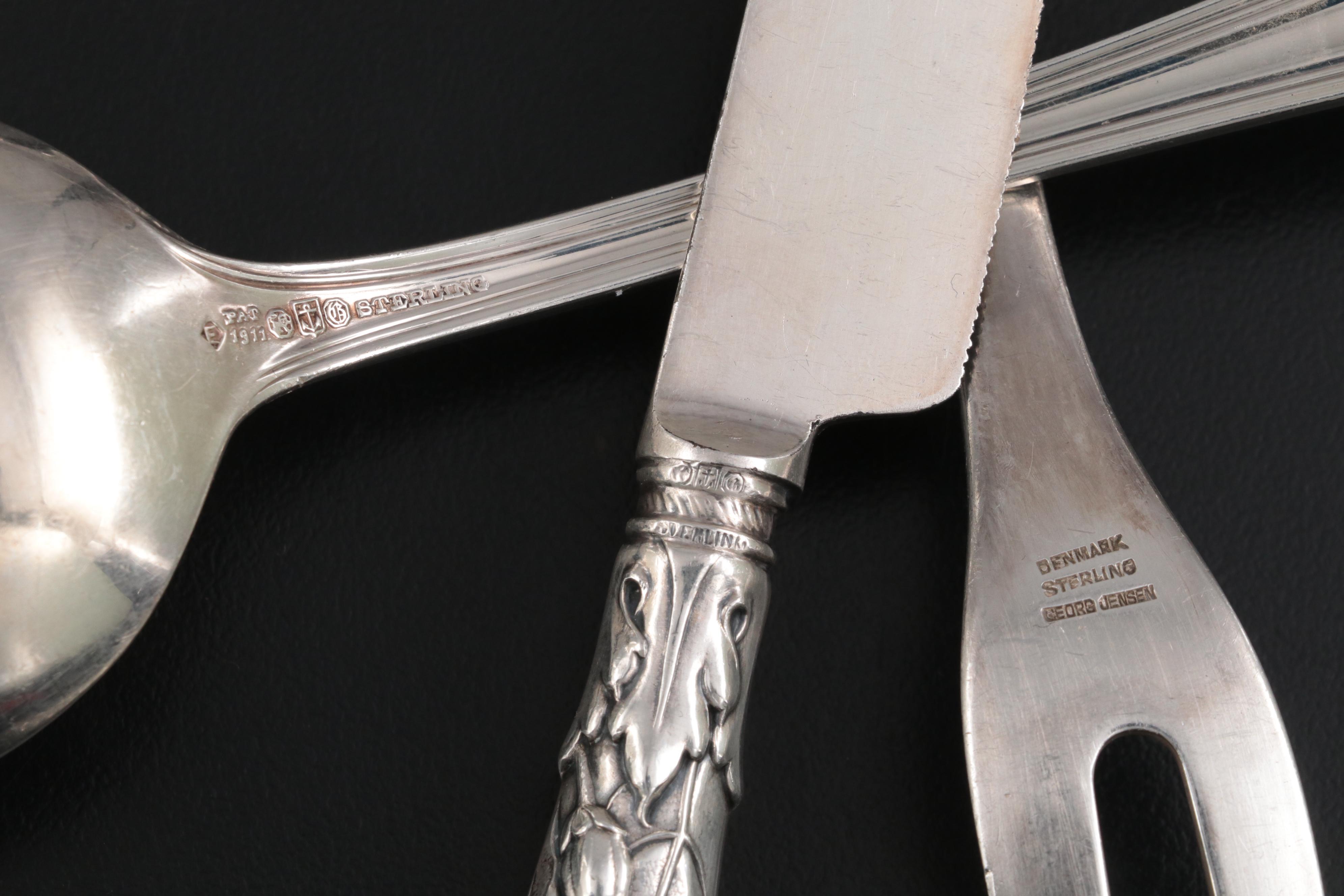 Gorham "Strasbourg" and Other Sterling Silver Serving Utensils