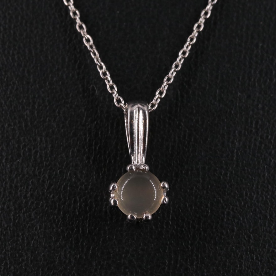 Sterling Moonstone Pendant Necklace