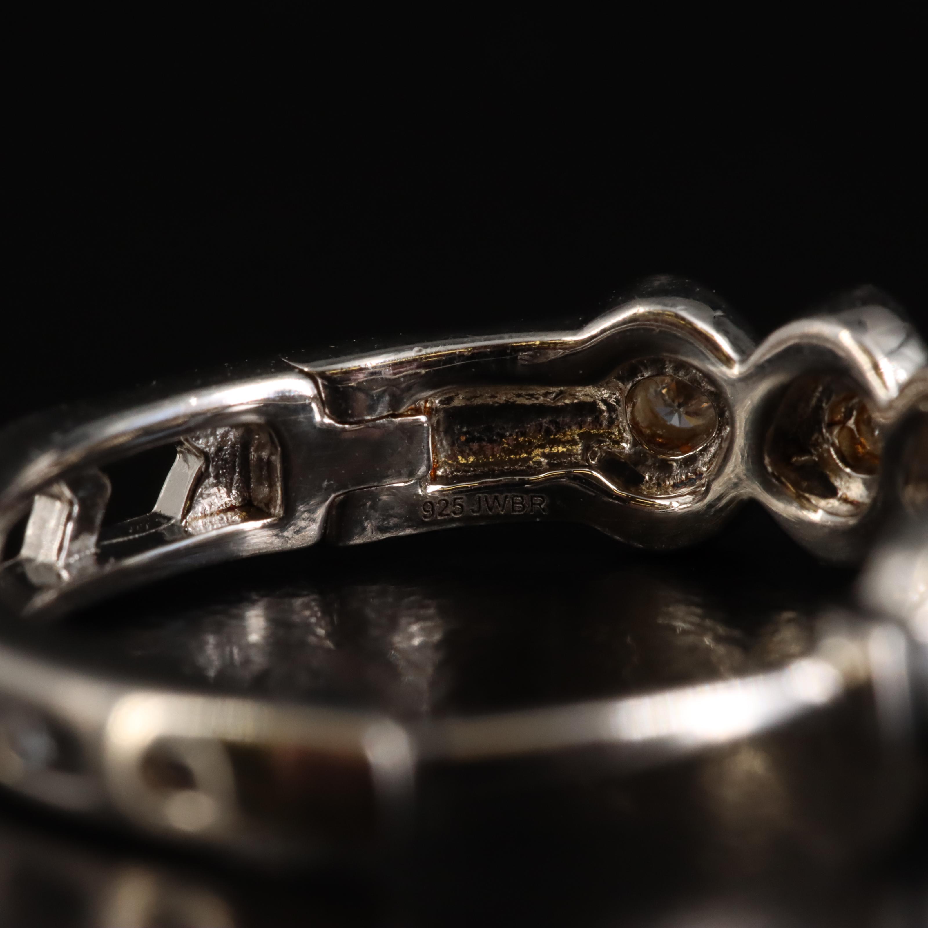 Sterling Diamond Hoop Earrings