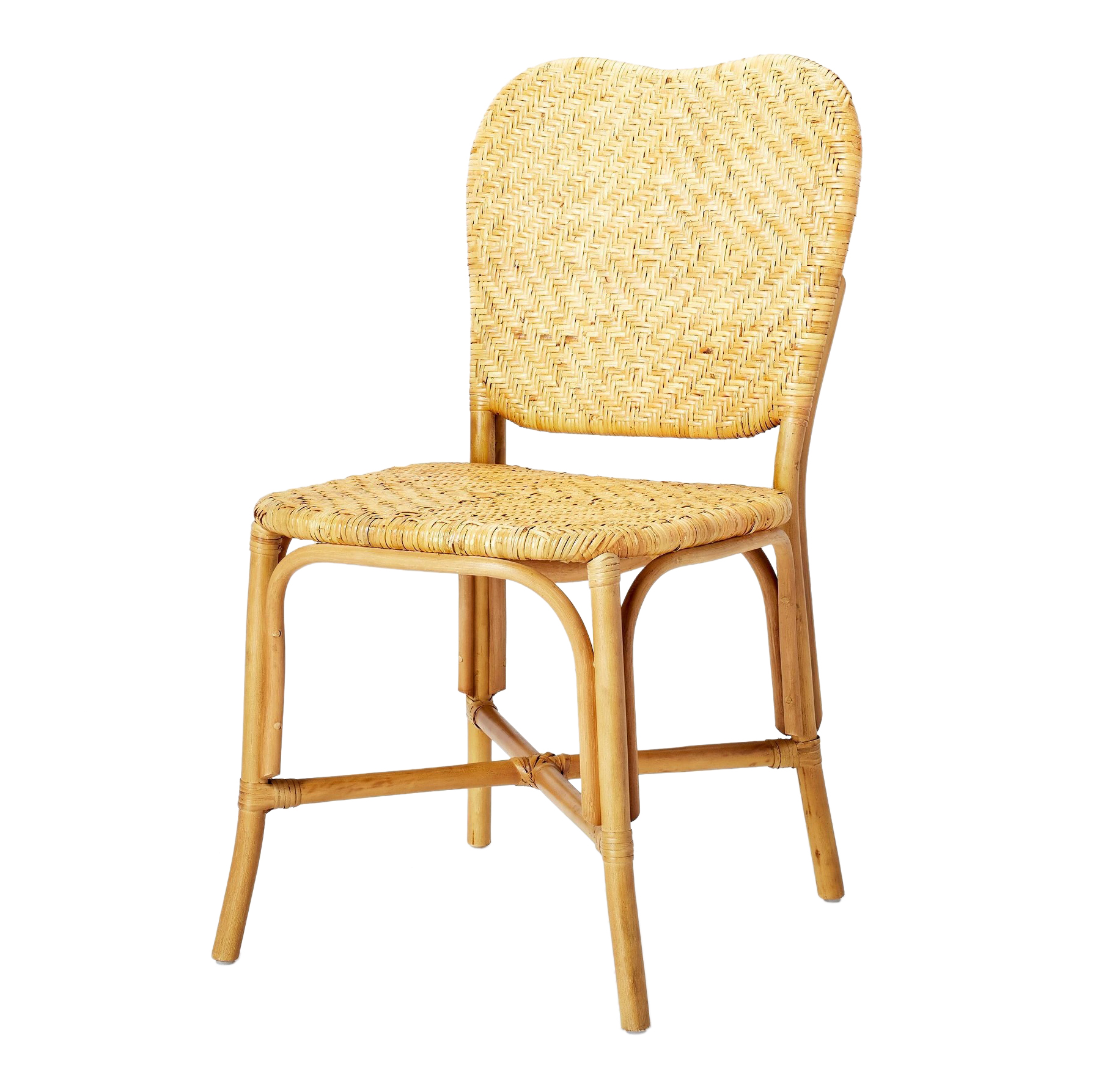 Set of Four Threshold with Studio McGee Interlaken Rattan Woven Dining Chairs