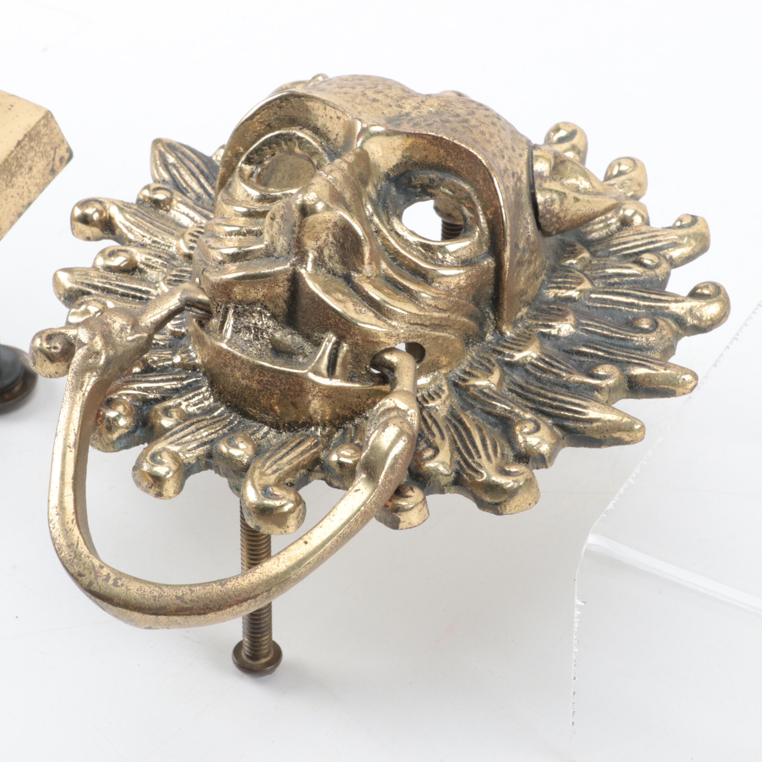 Durham Cathedral Brass Replica Lion's Head Sanctuary Door Knocker