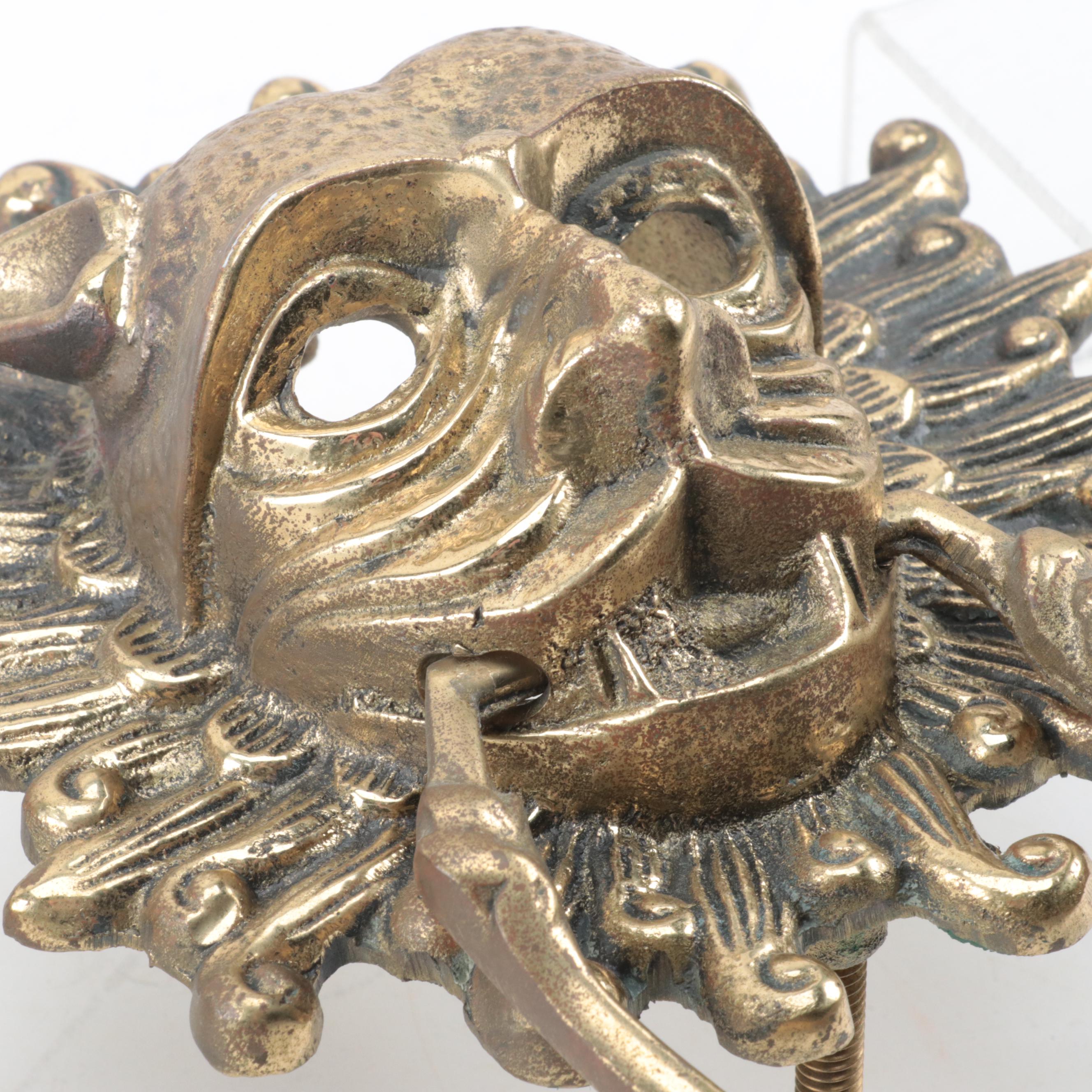 Durham Cathedral Brass Replica Lion's Head Sanctuary Door Knocker