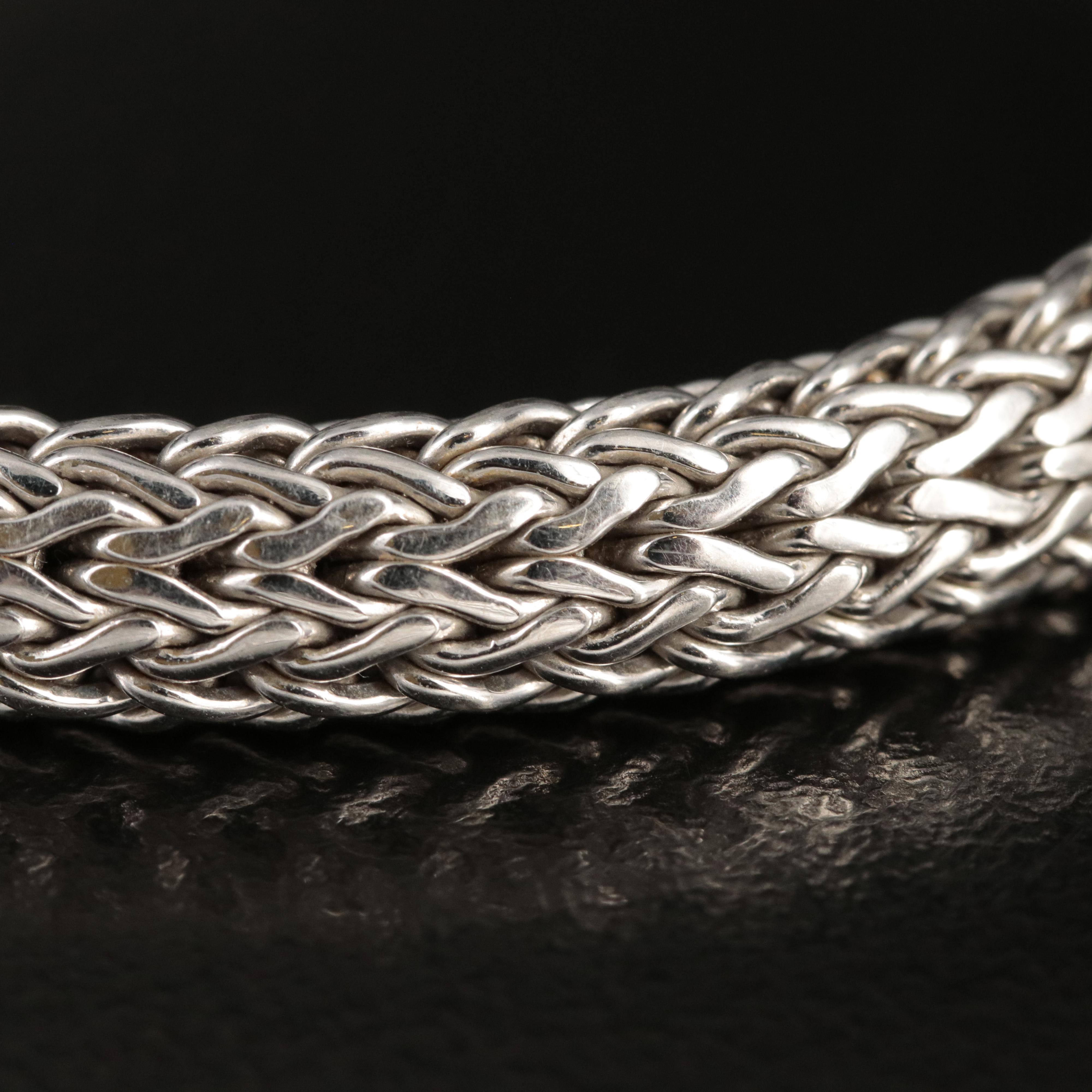 John Hardy "Classic Chain" Sterling Diamond Bracelet