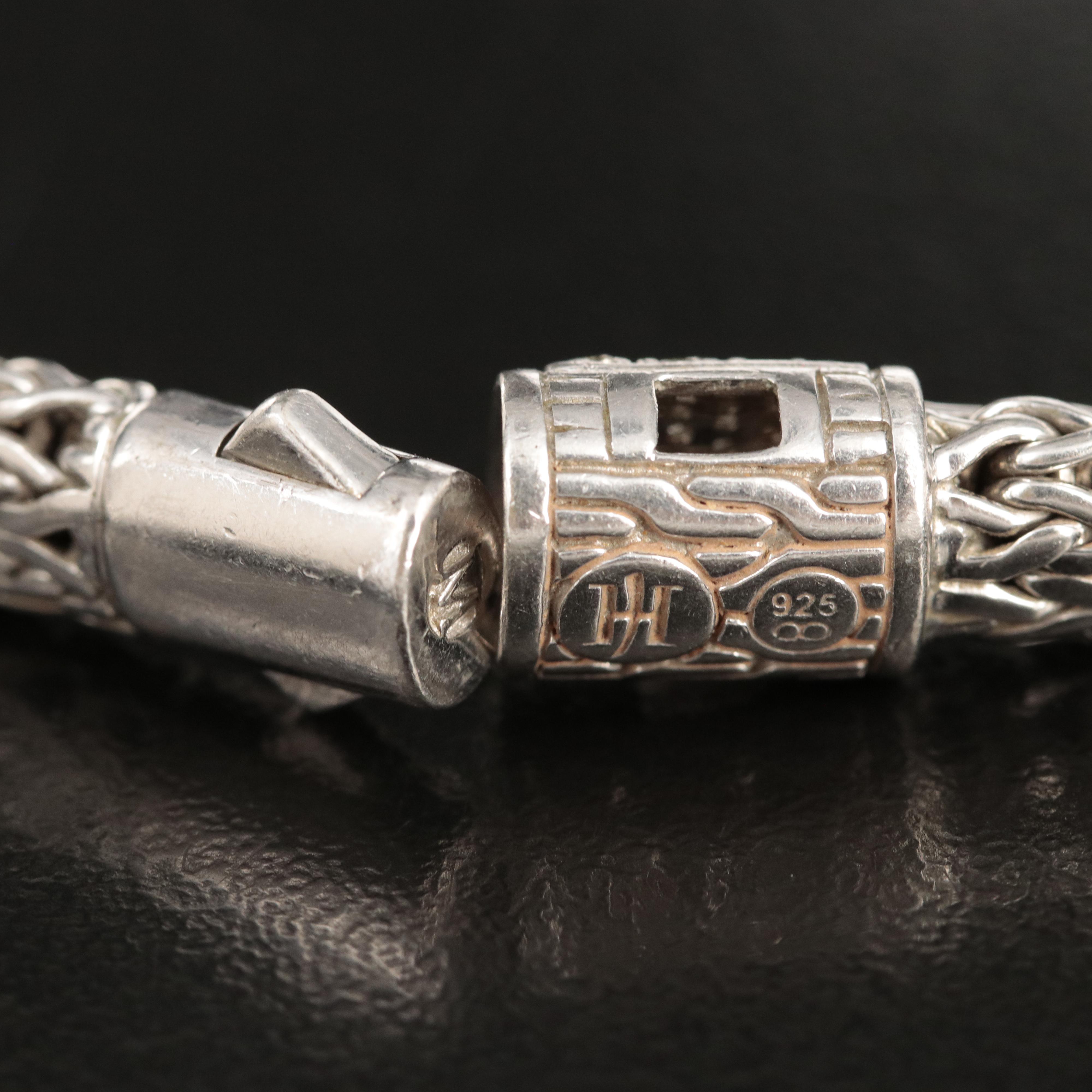 John Hardy "Classic Chain" Sterling Diamond Bracelet