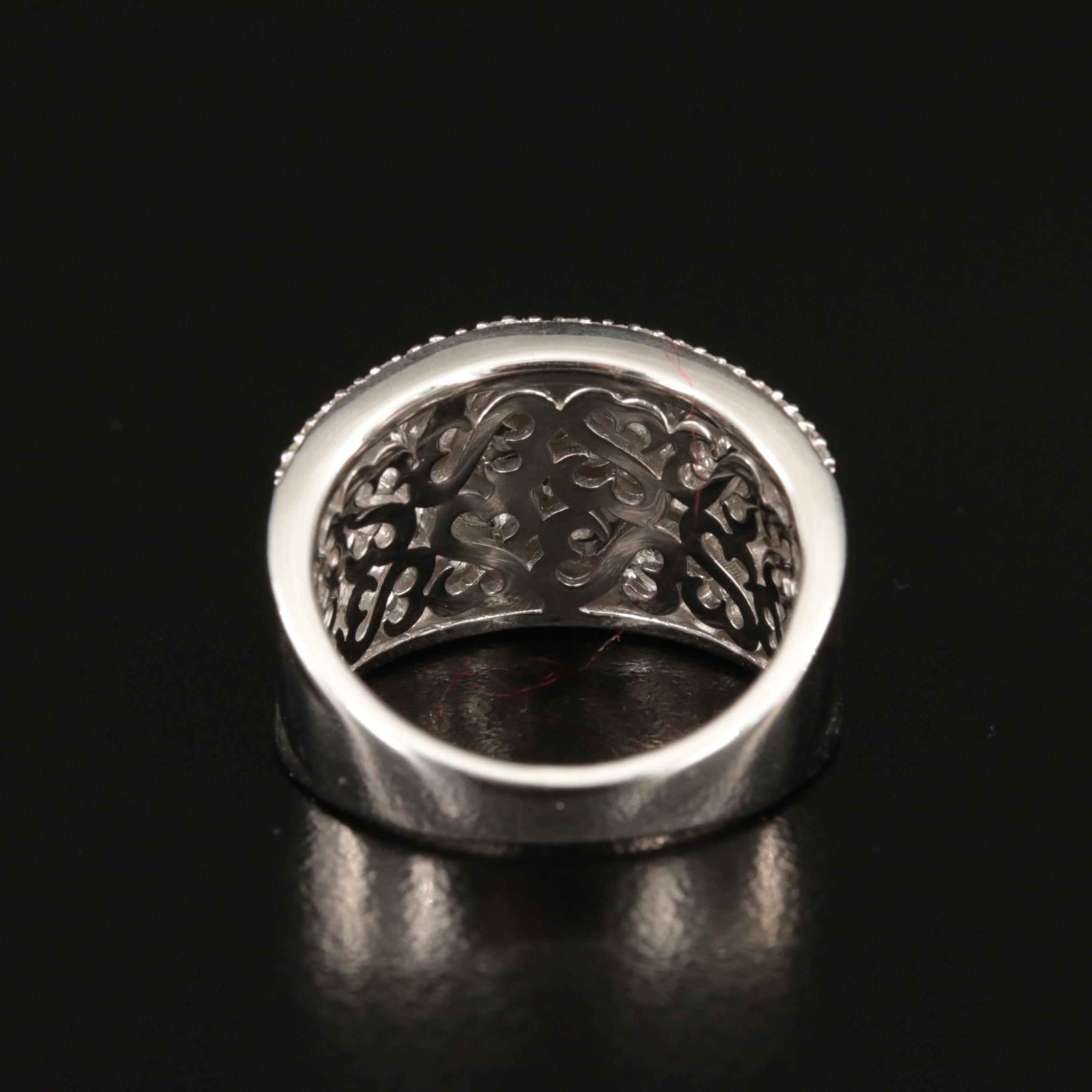 Sterling Diamond Open Heart Band