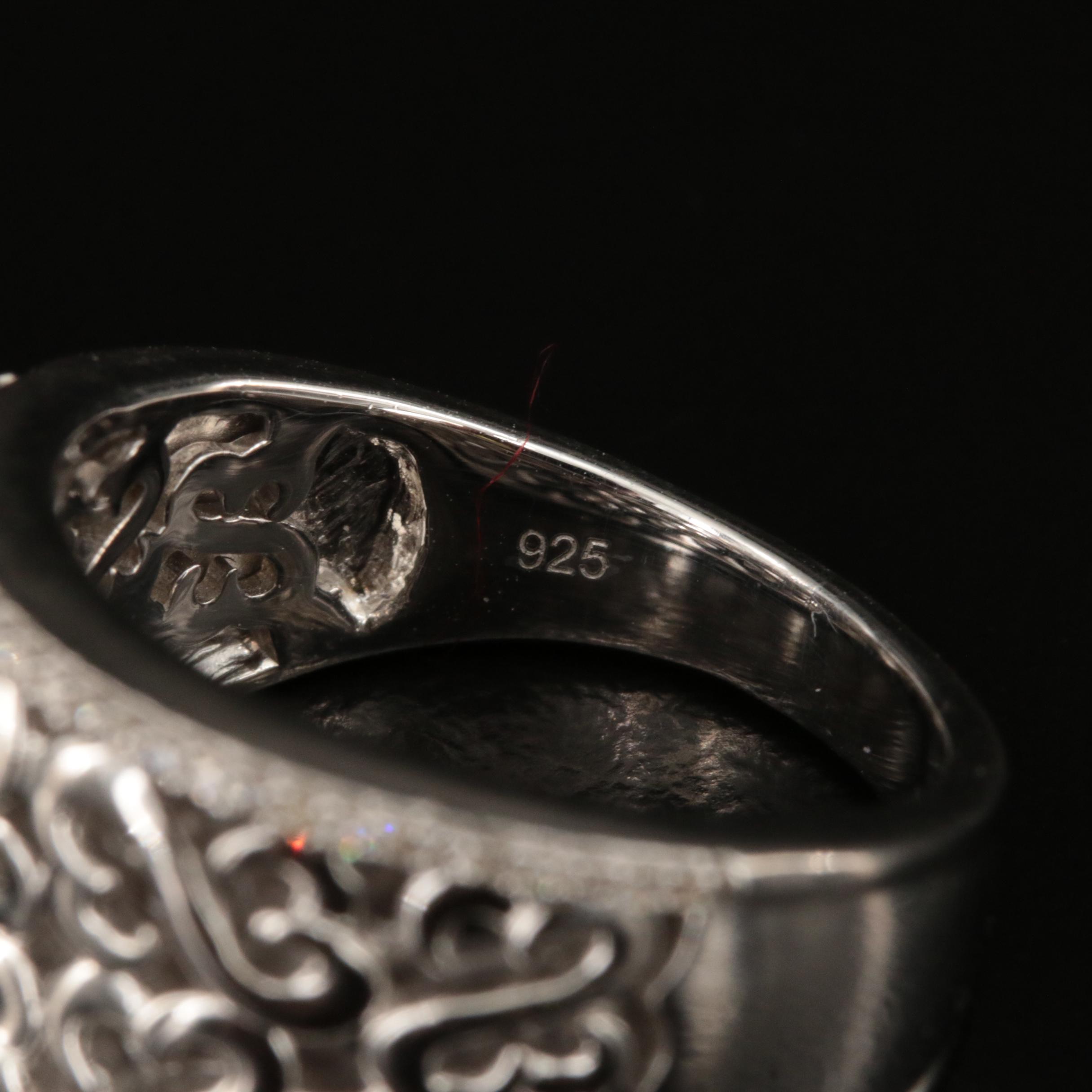 Sterling Diamond Open Heart Band