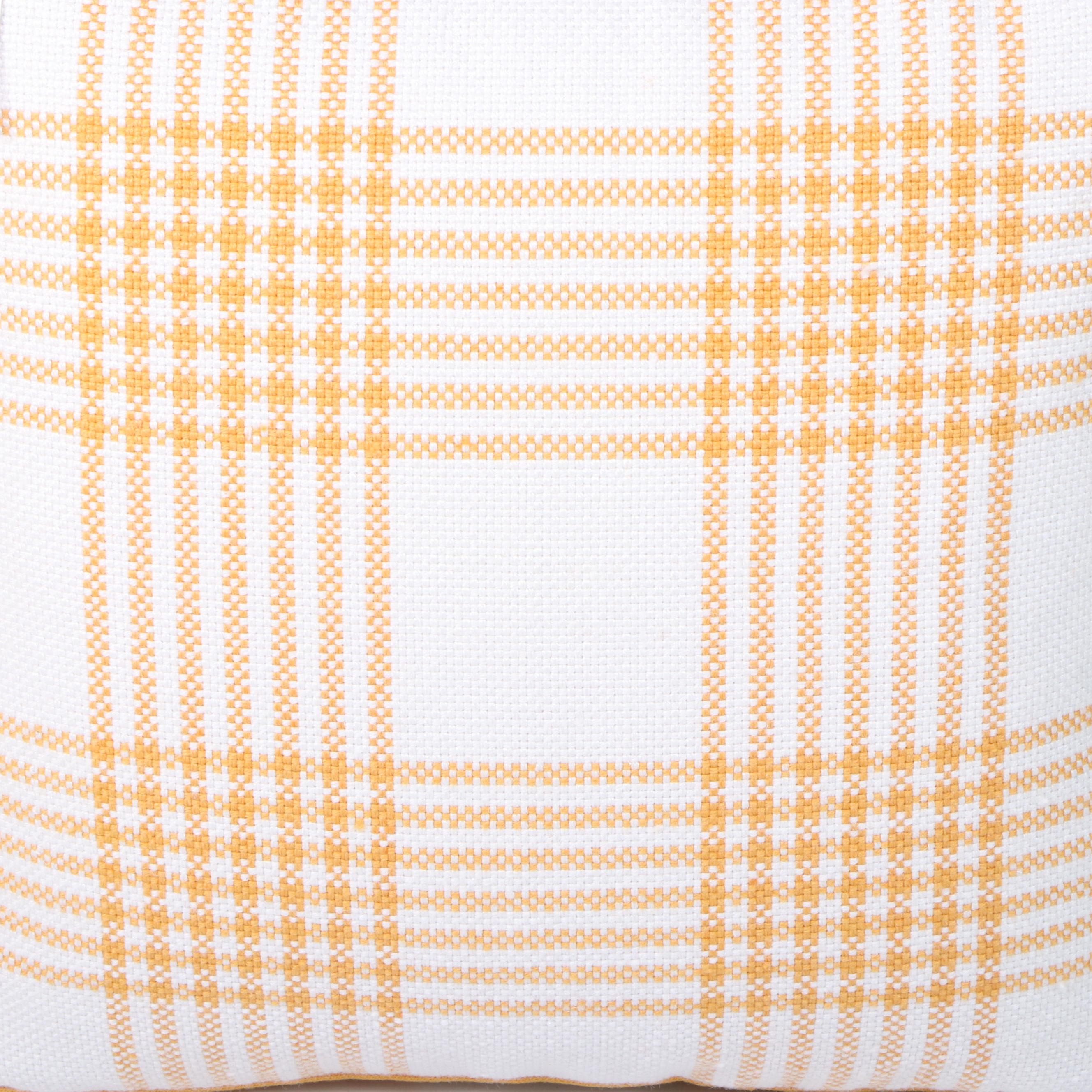 Set of Four Hearth & Hand with Magnolia Plaid Outdoor Floor Cushions