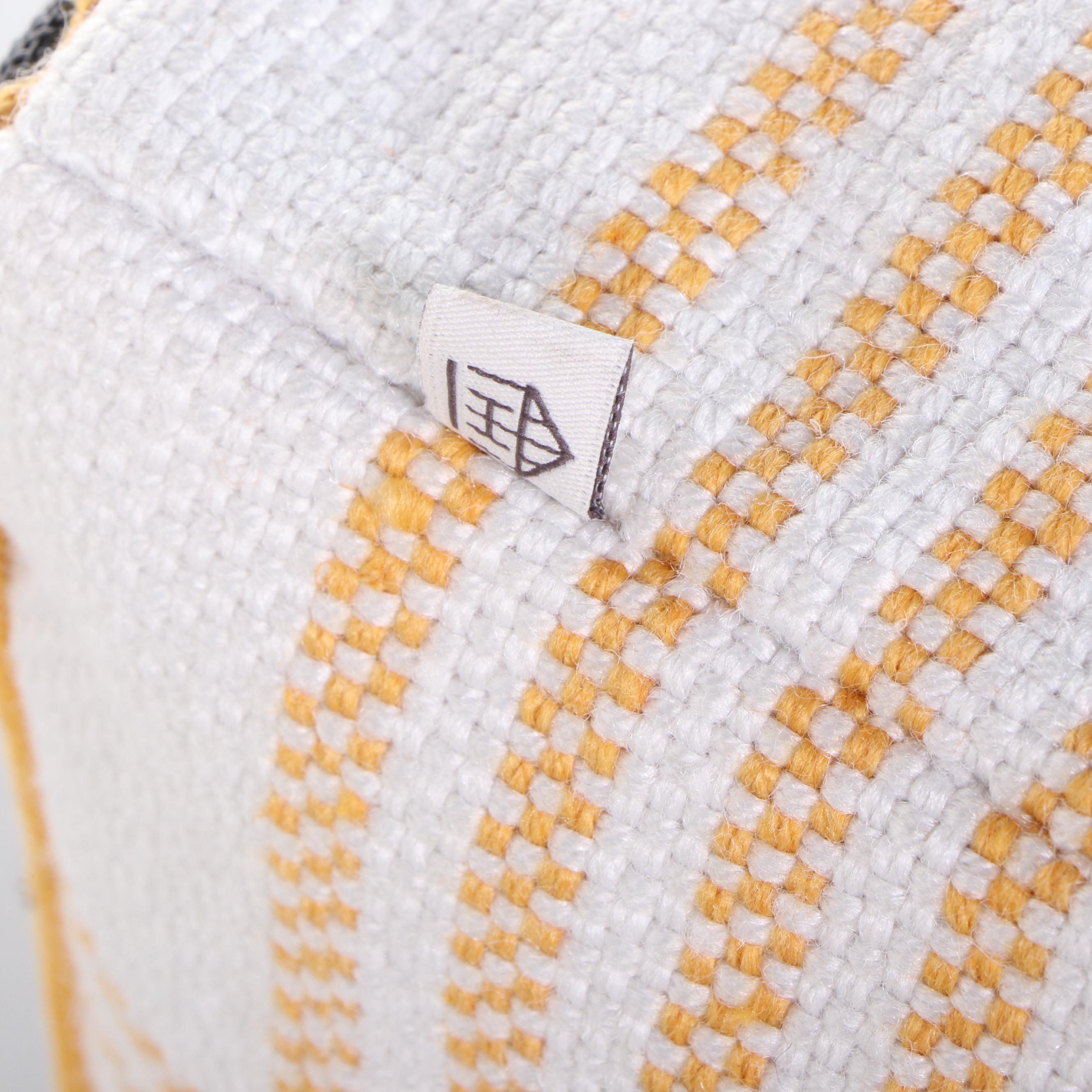 Set of Four Hearth & Hand with Magnolia Plaid Outdoor Floor Cushions