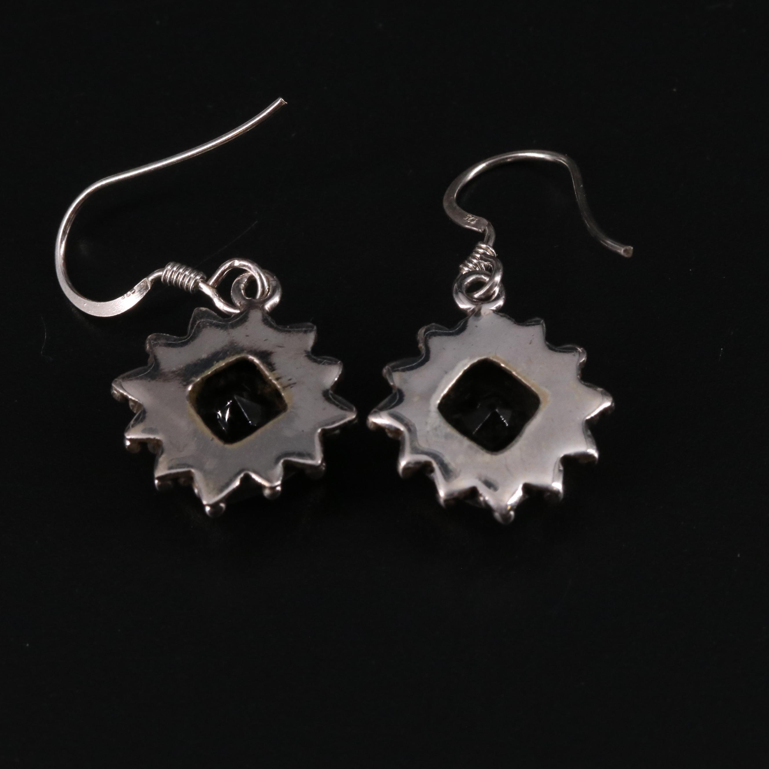 Sterling Prasiolite Drop Earrings