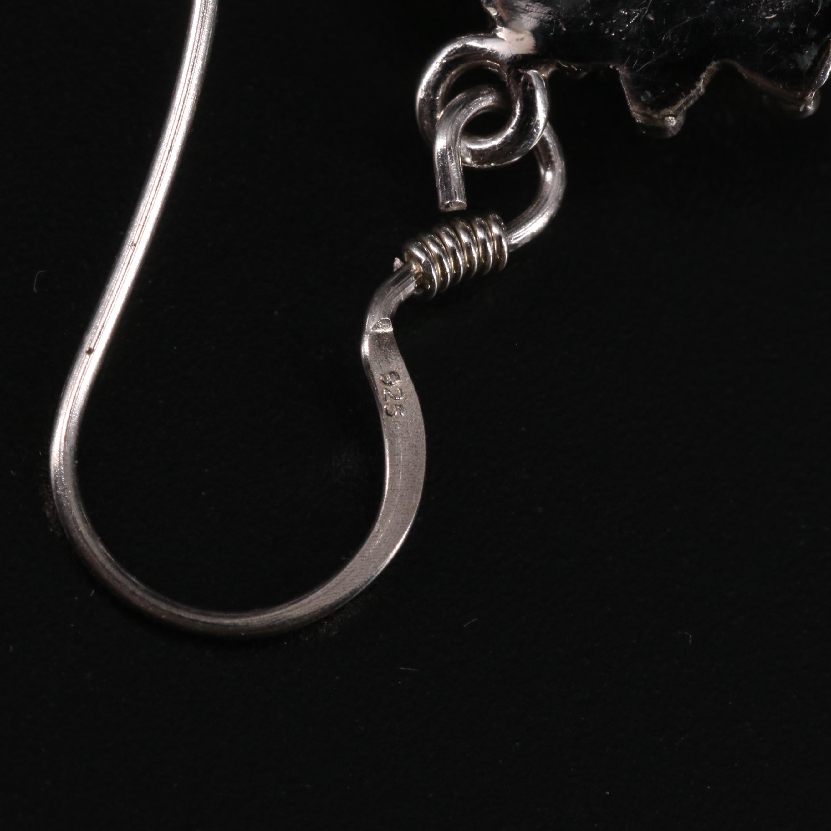 Sterling Prasiolite Drop Earrings