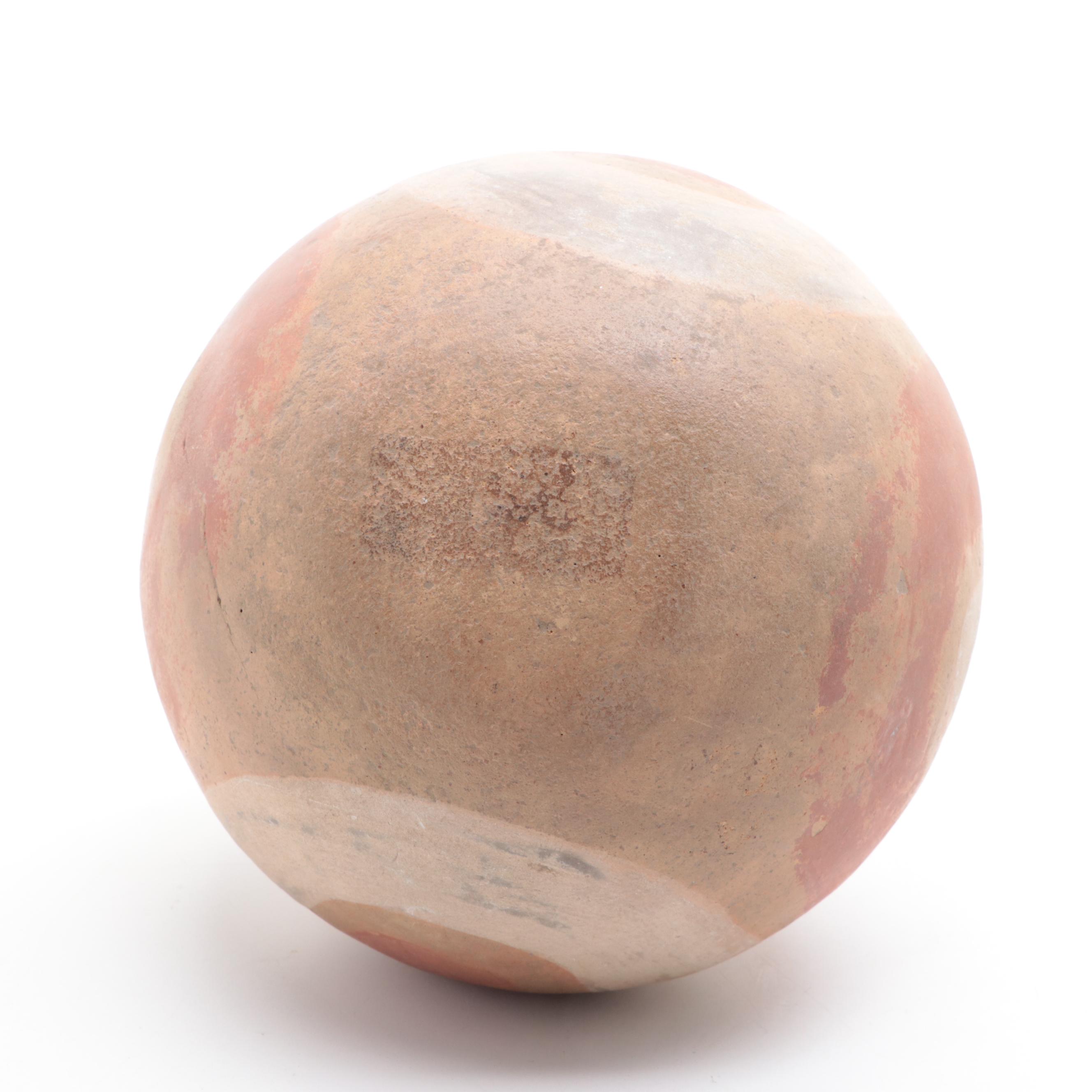 Quapaw Earthenware Swirl Design Water Vessel