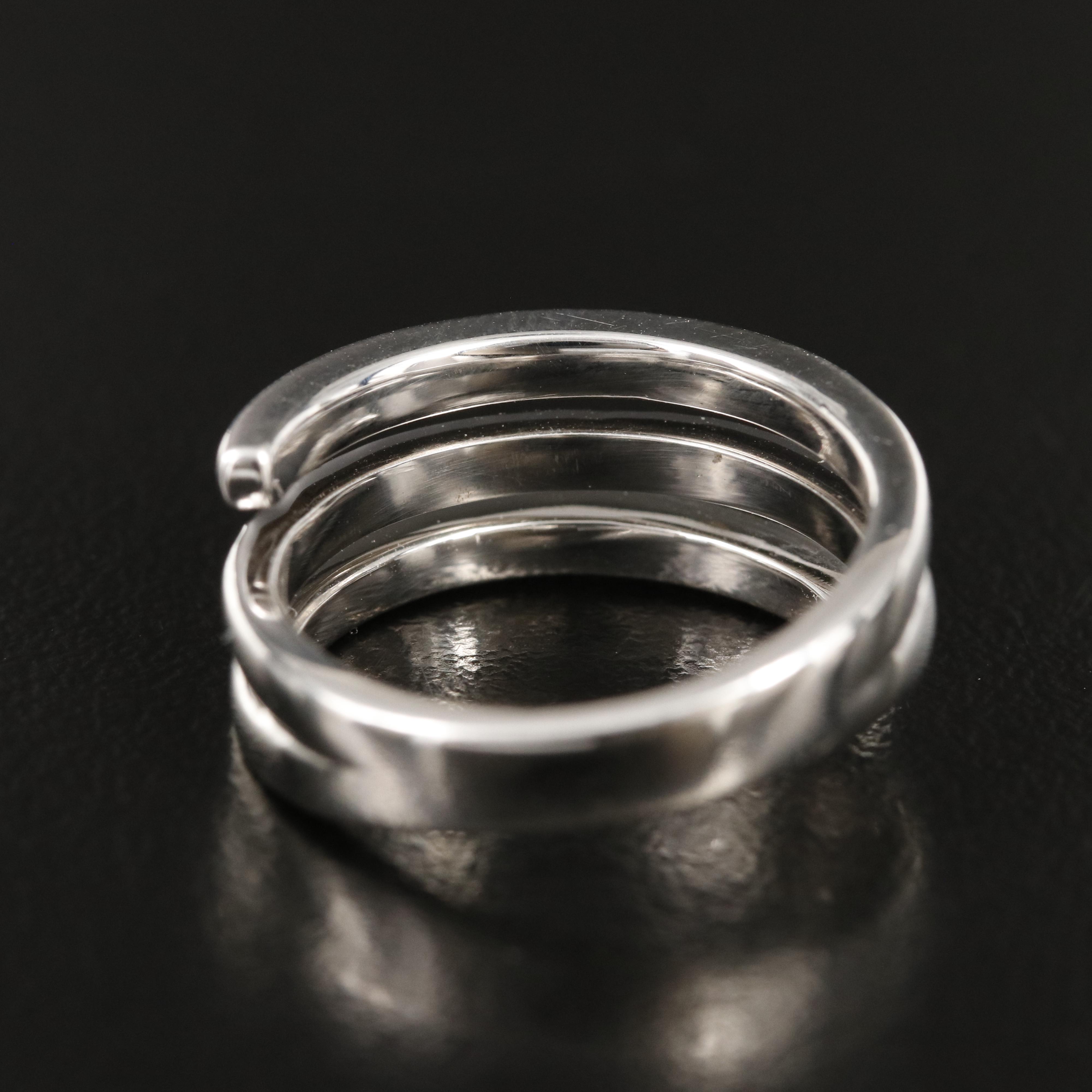 Sterling Diamond Wrap Style Ring