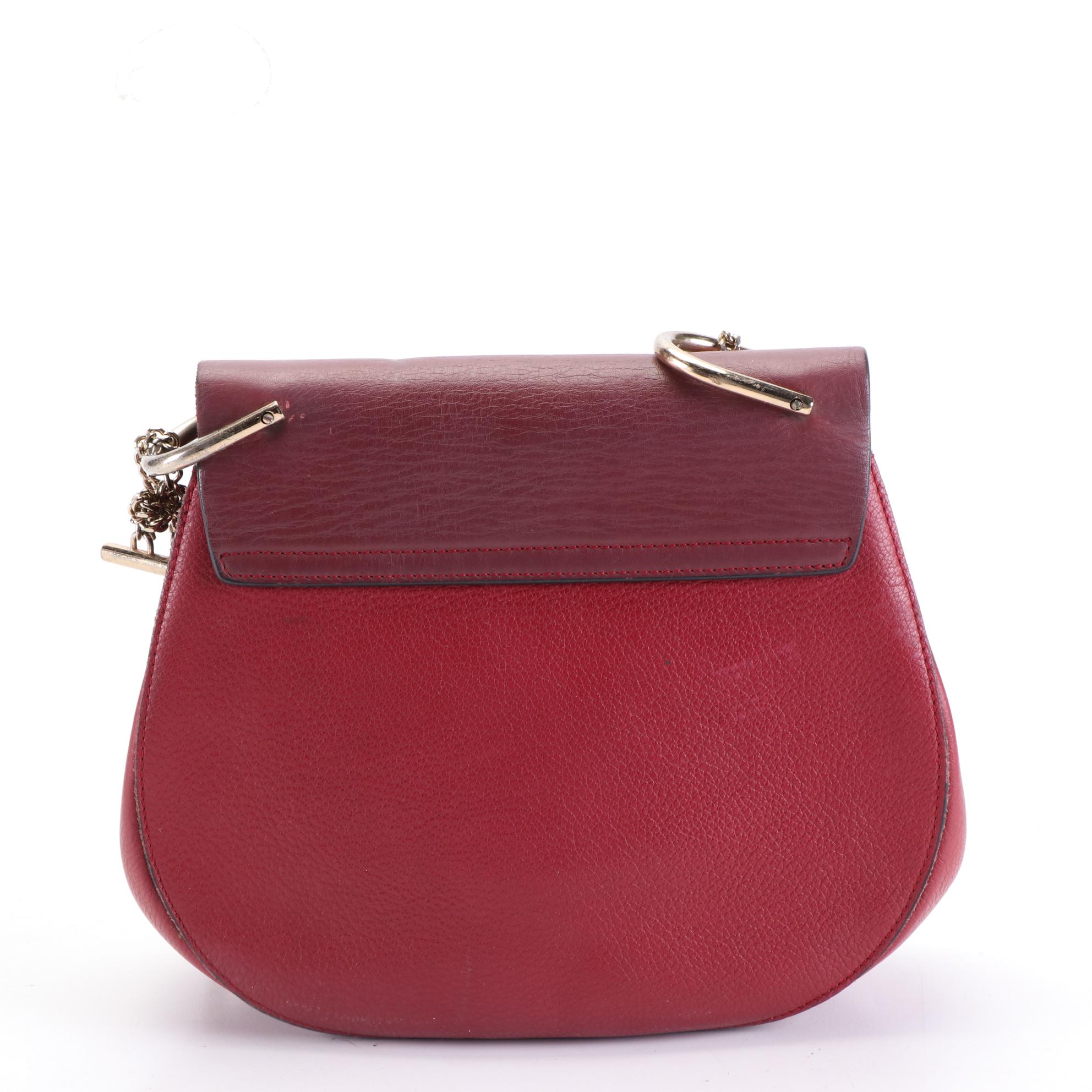 Chloé Drew Crossbody Bag in Bi-Color Grained Leather