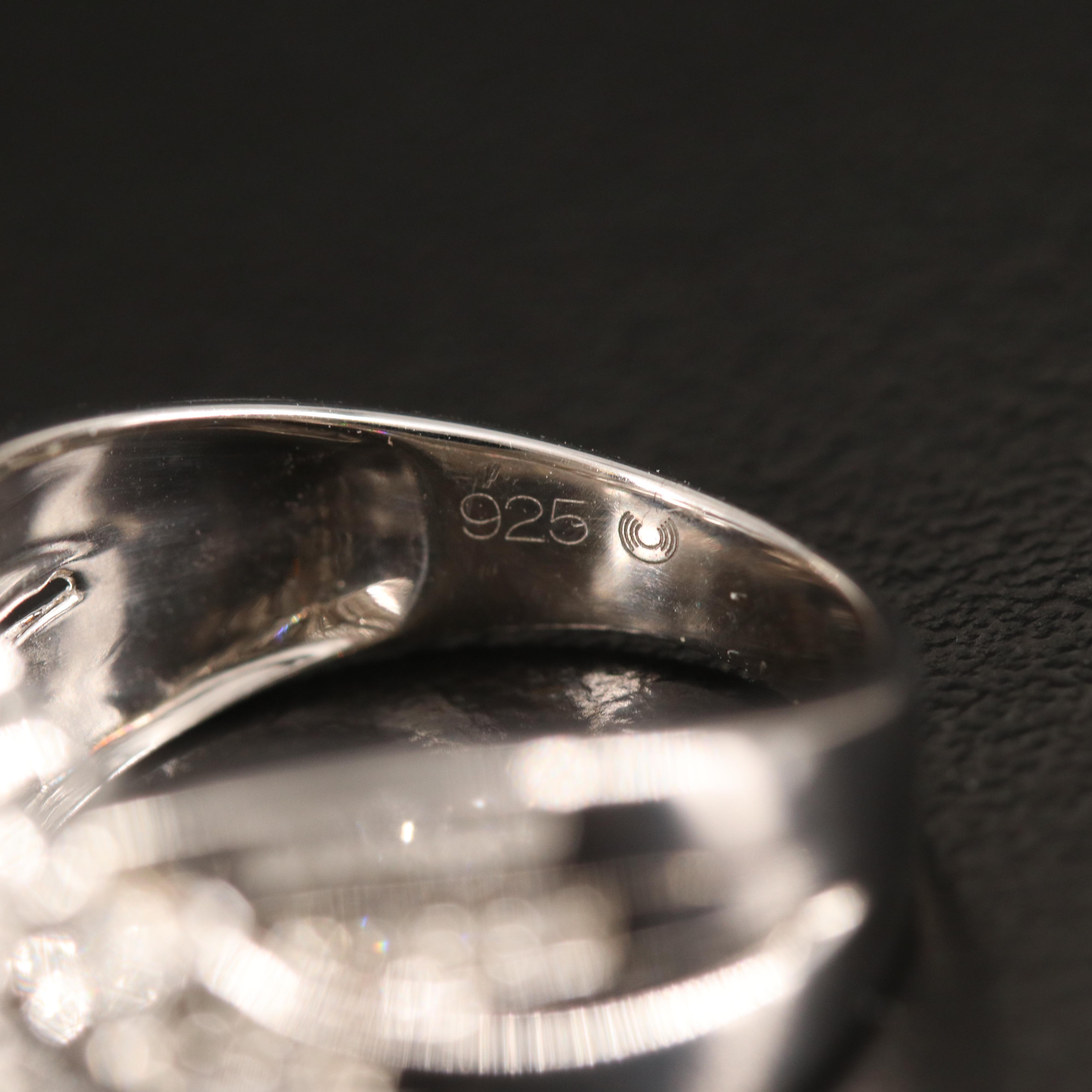 Sterling Diamond Crossover Ring