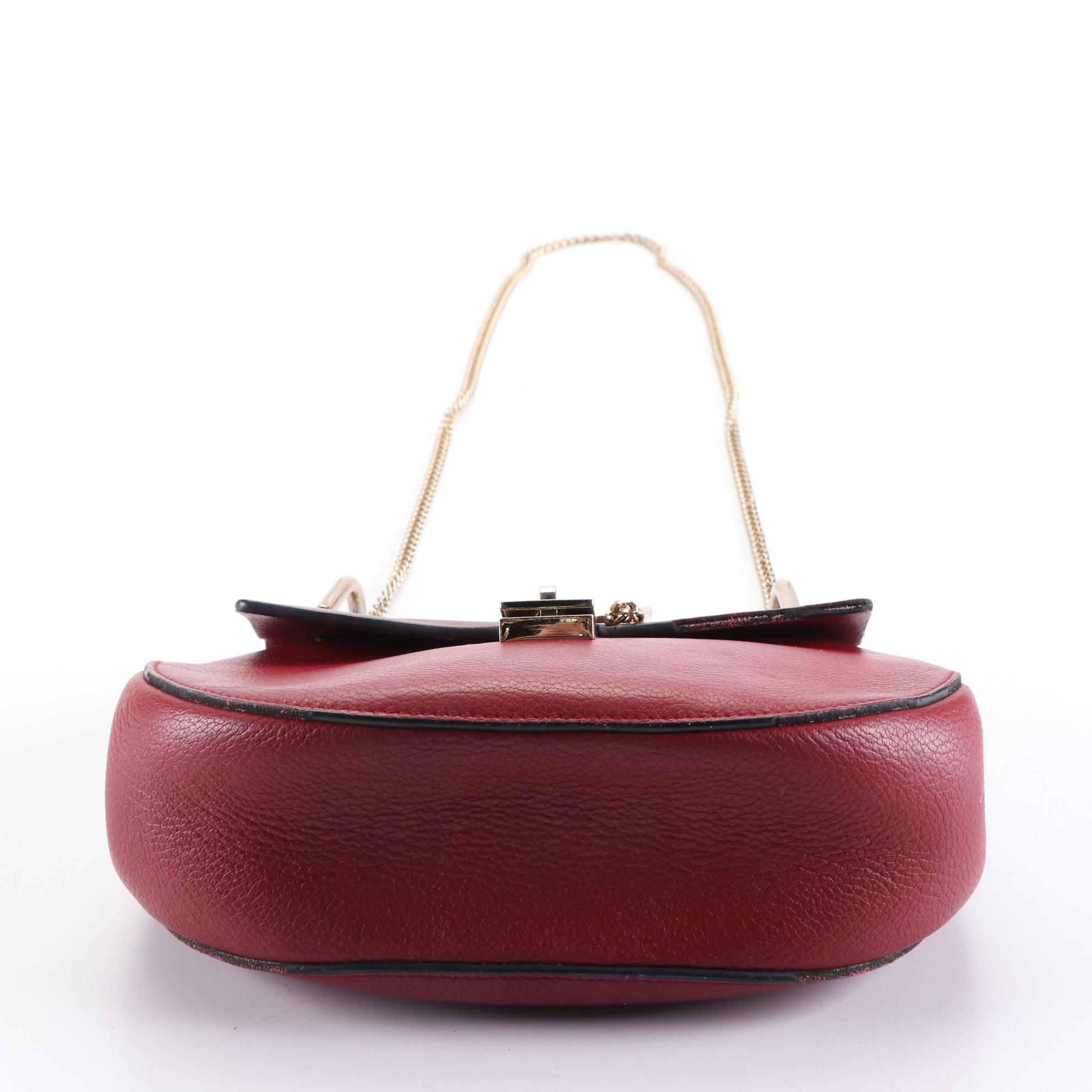 Chloé Drew Crossbody Bag in Bi-Color Grained Leather