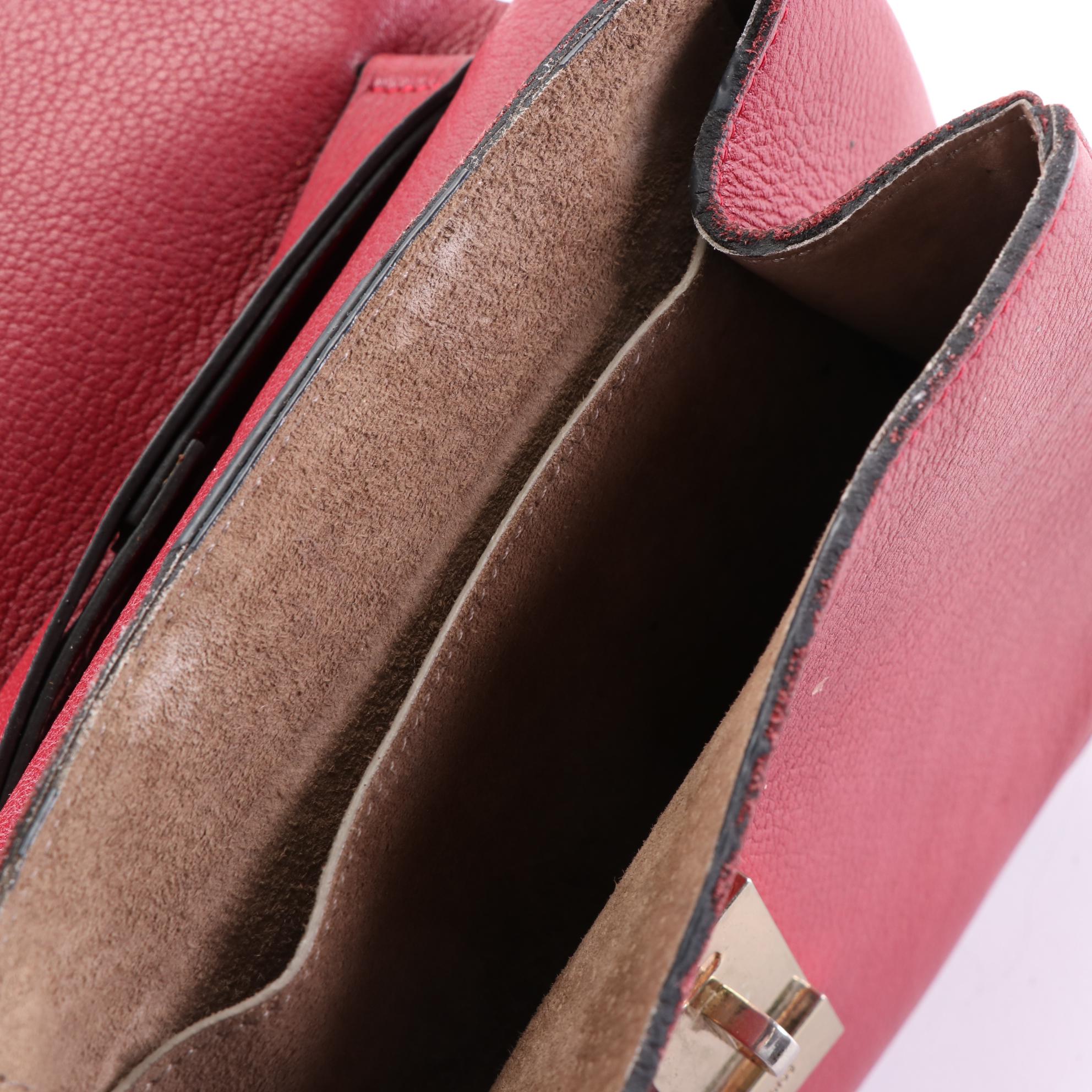 Chloé Drew Crossbody Bag in Bi-Color Grained Leather