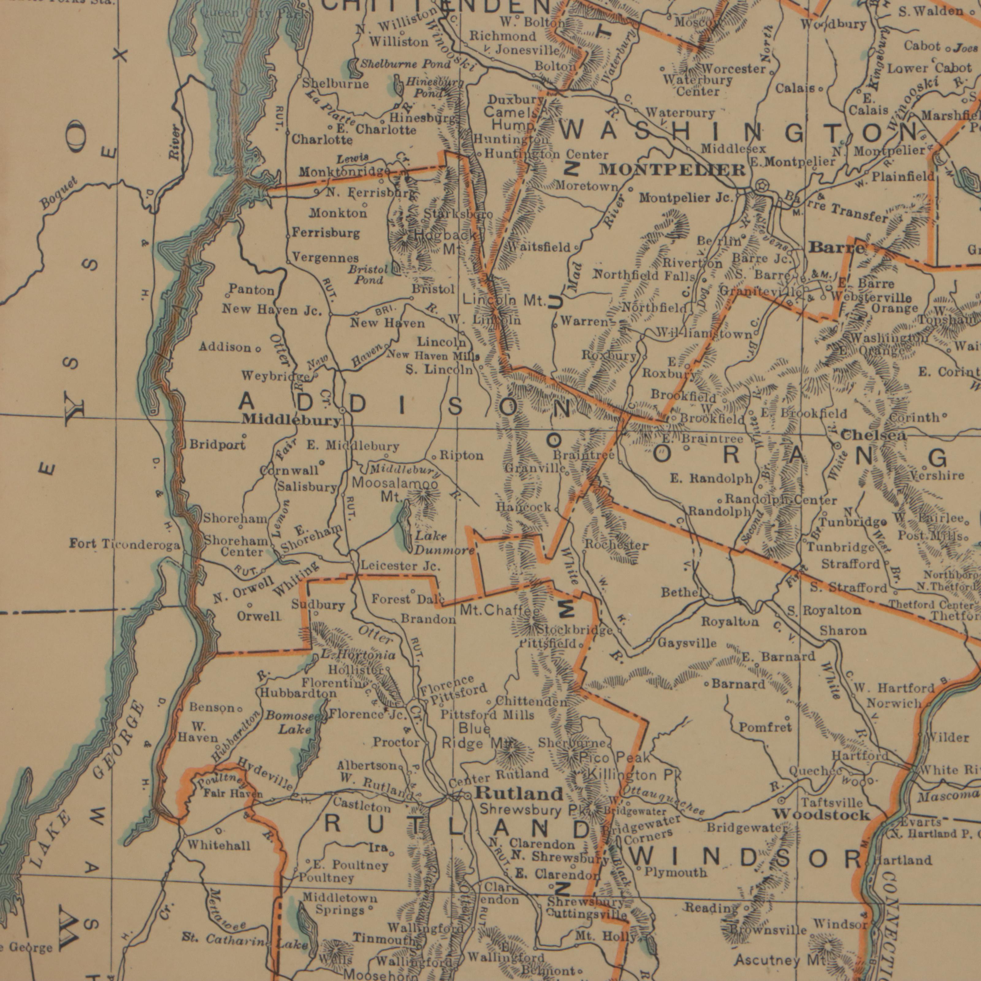 Rand, McNally & Co. Wax Engraving Map of Vermont, Circa 1898