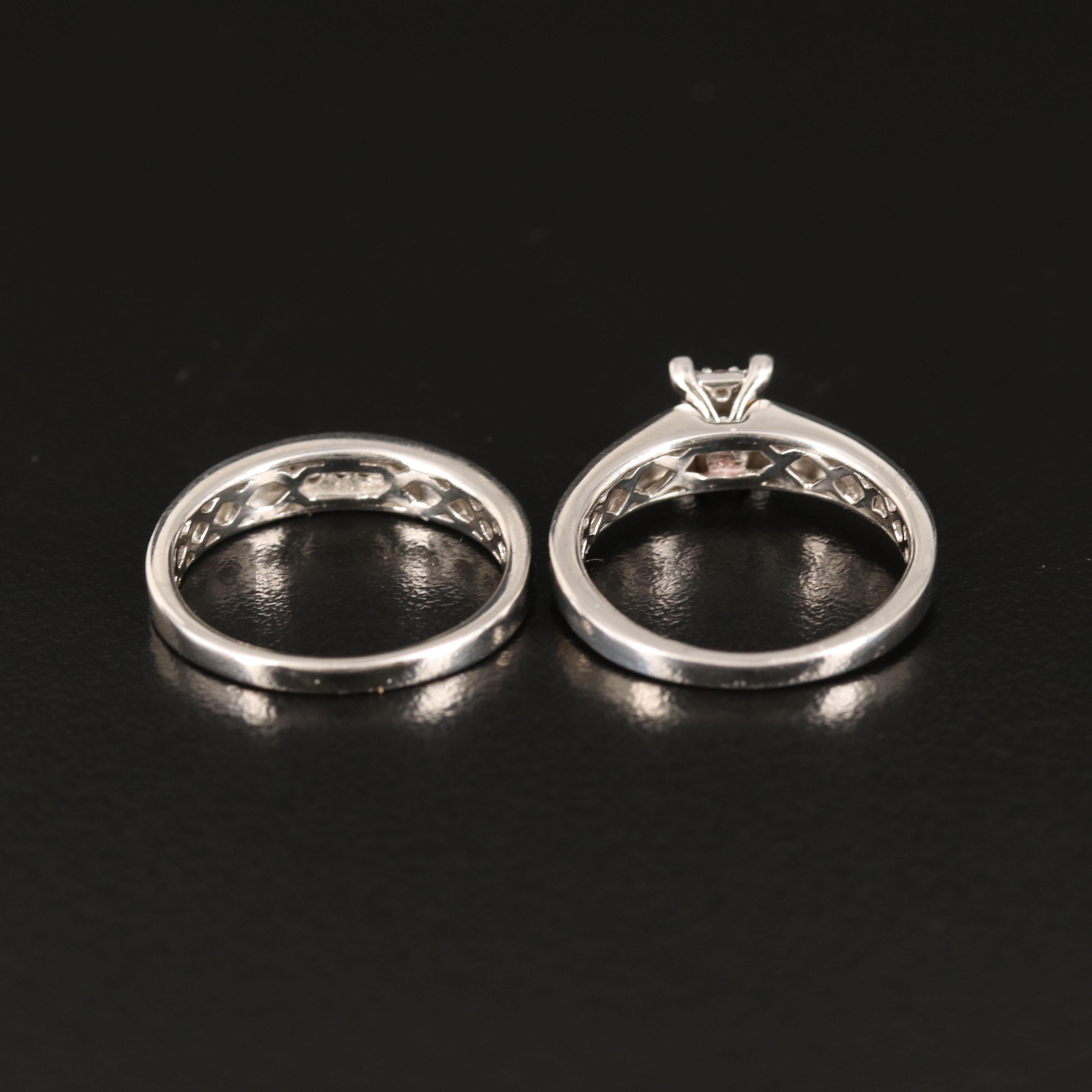 Sterling Diamond Ring and Band