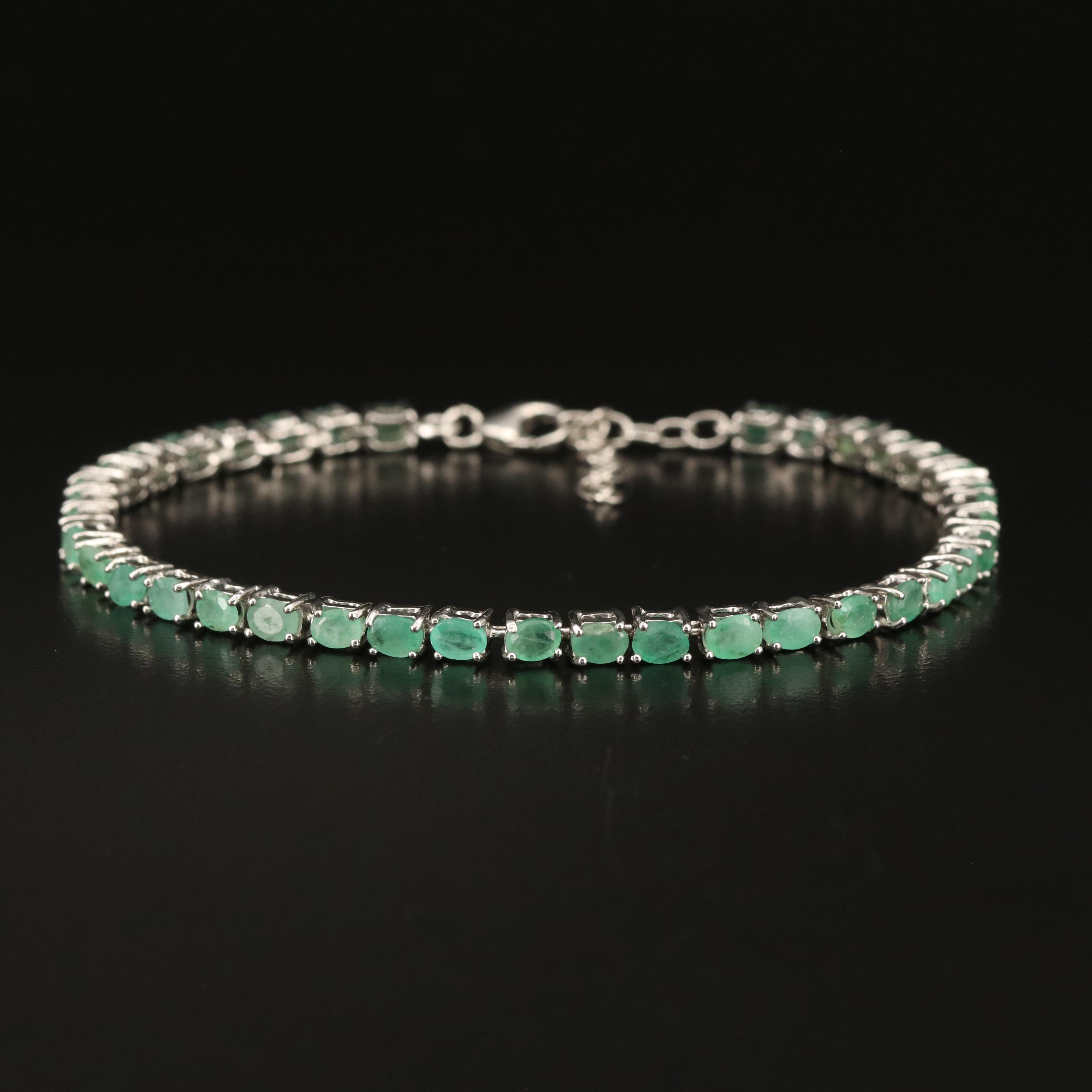 Sterling Emerald Bracelet