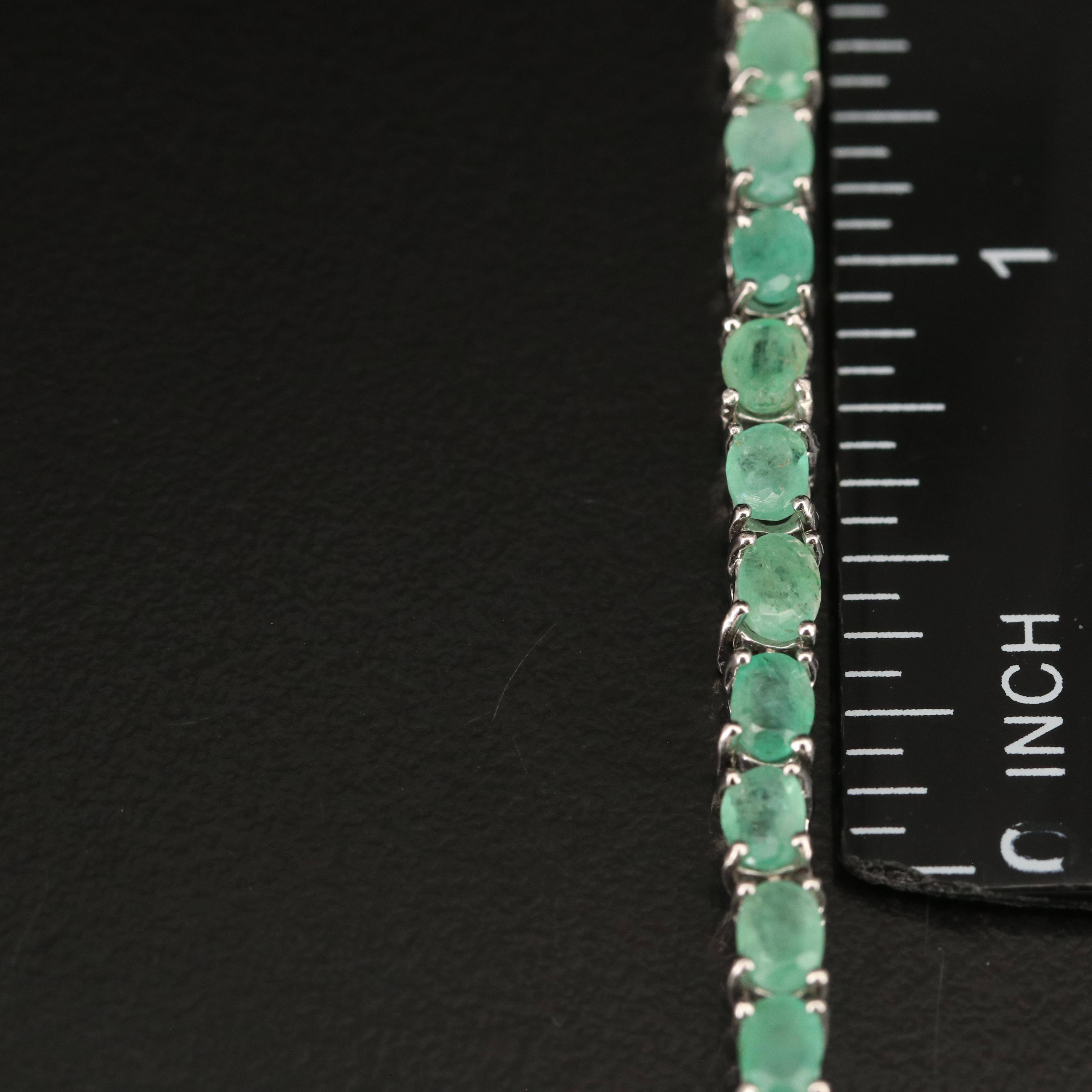 Sterling Emerald Bracelet