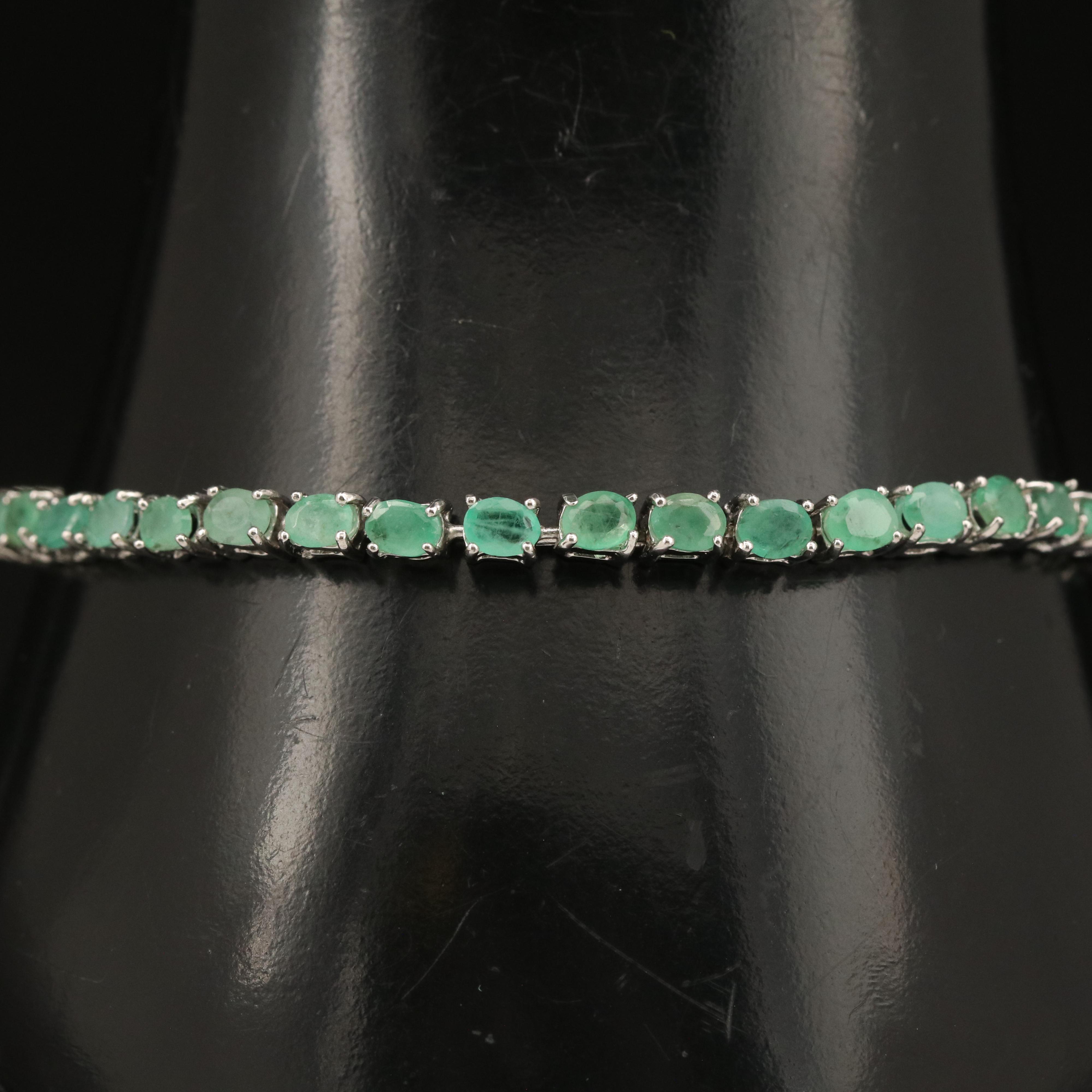 Sterling Emerald Bracelet