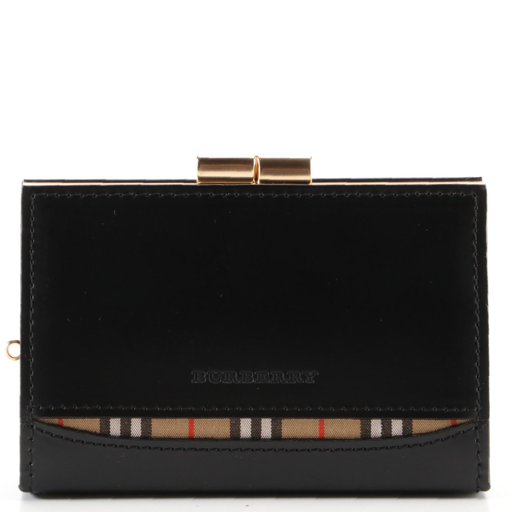 Burberry Kisslock Coin Card Case with Nova Check