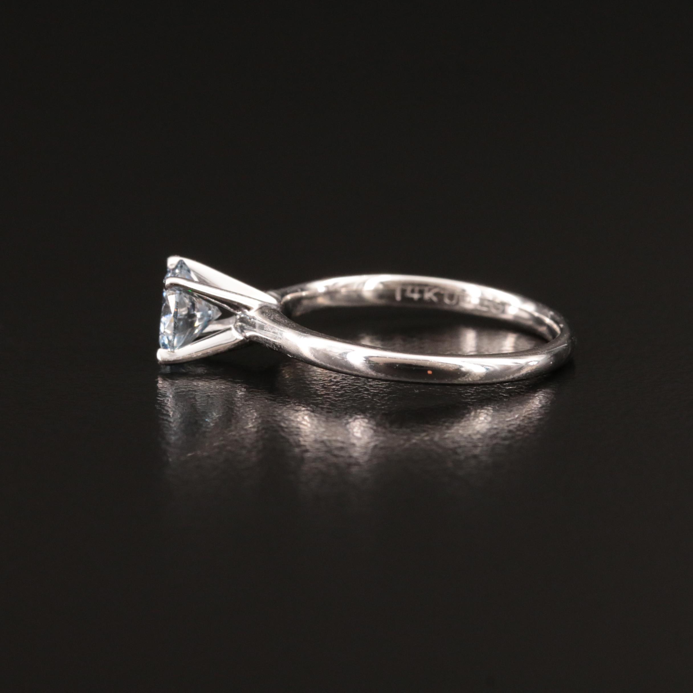 14K 0.98 CT Lab Grown Diamond Solitaire Ring