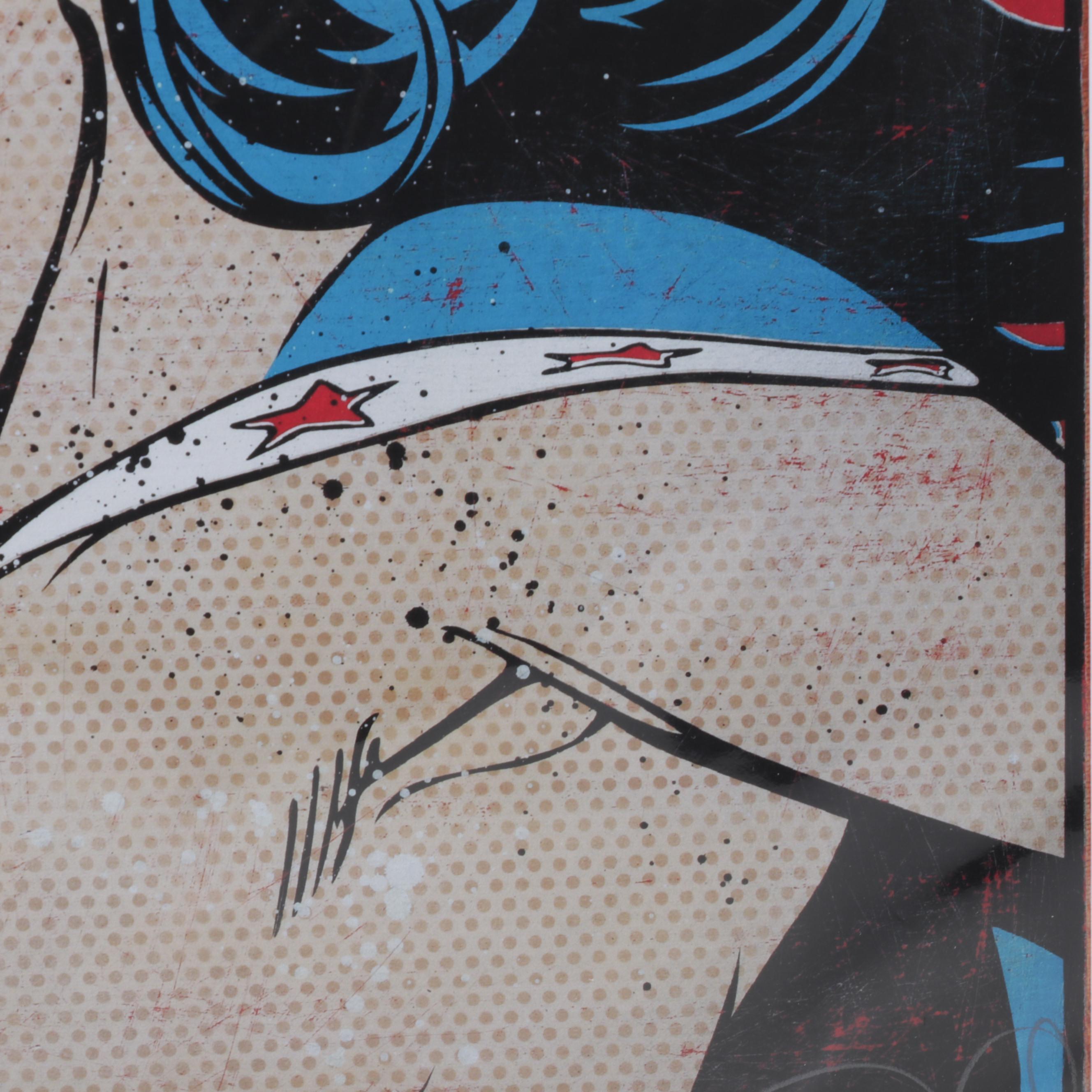 Denial Pop Art Giclée "Burn Your Wonder Bra!," 21st Century