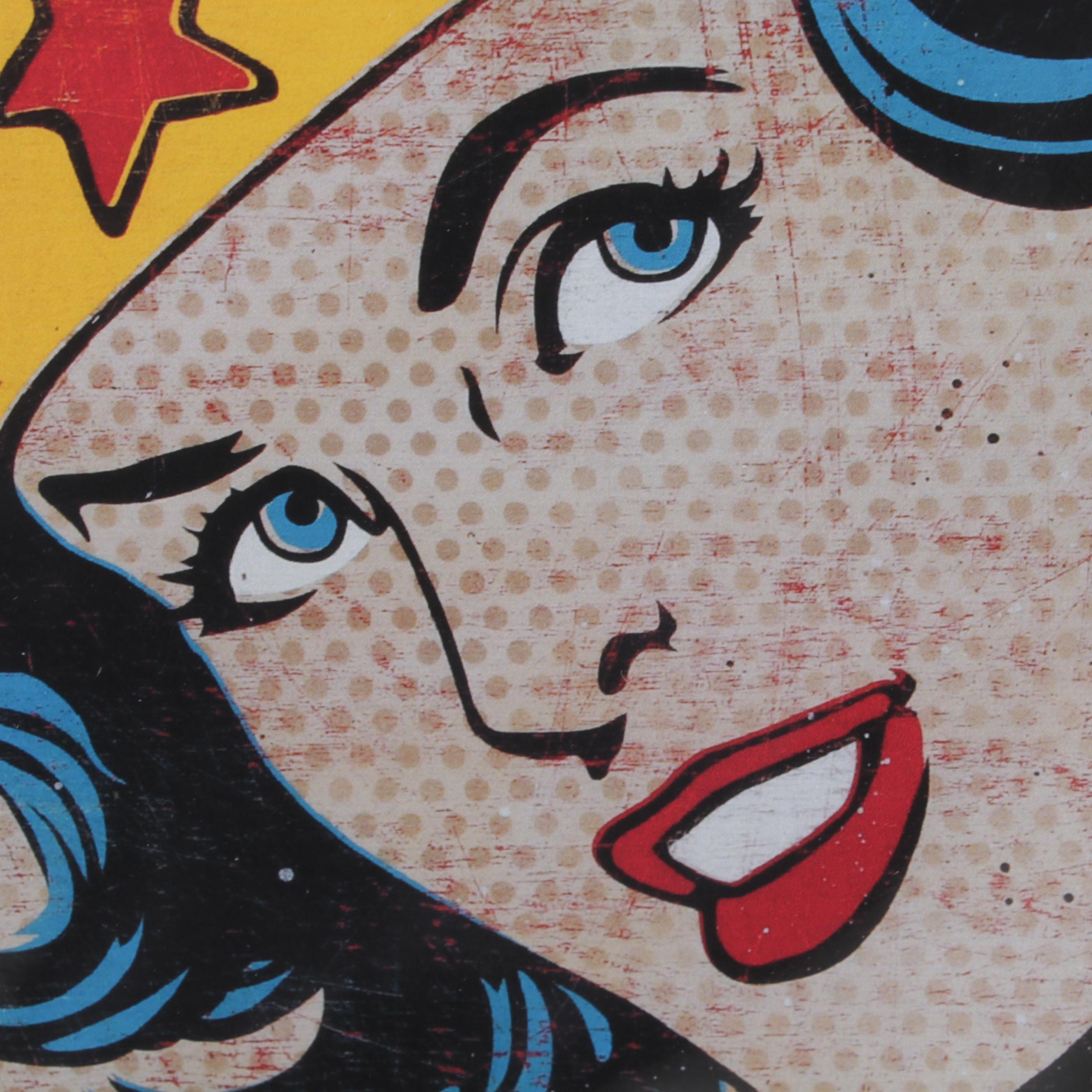 Denial Pop Art Giclée "Burn Your Wonder Bra!," 21st Century