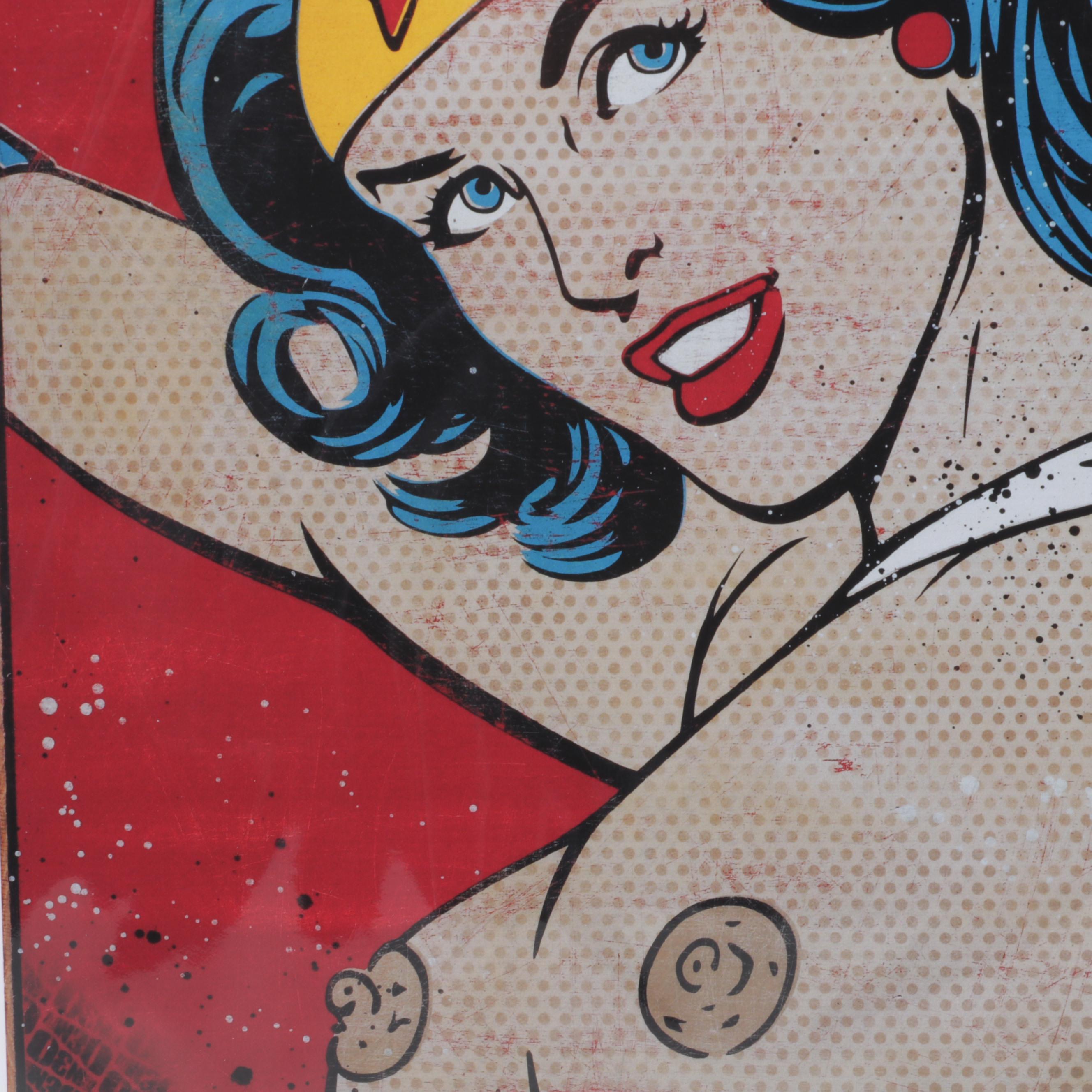 Denial Pop Art Giclée "Burn Your Wonder Bra!," 21st Century