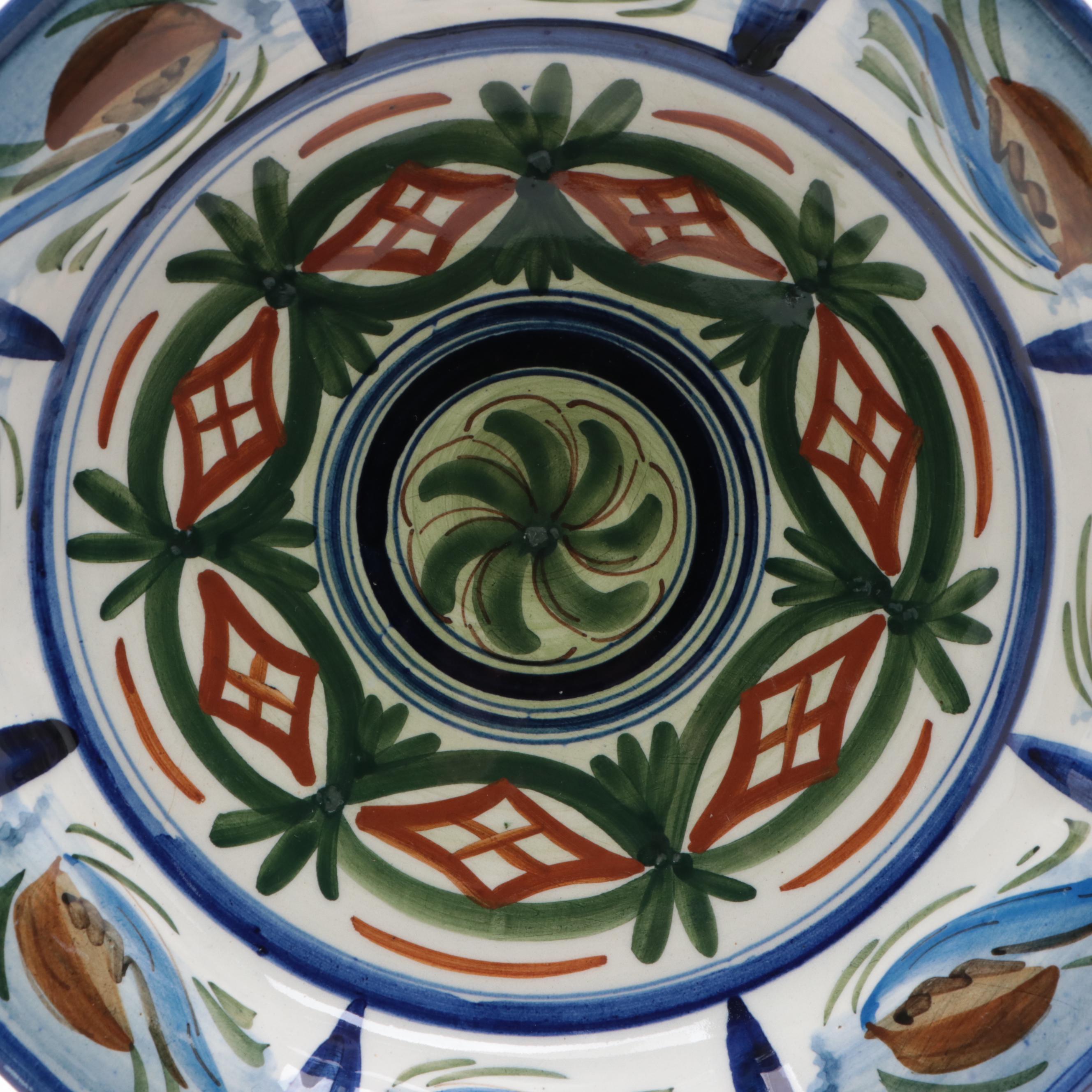 Three Pieces of Italian Glazed Pottery, Mid to Late 20th Century