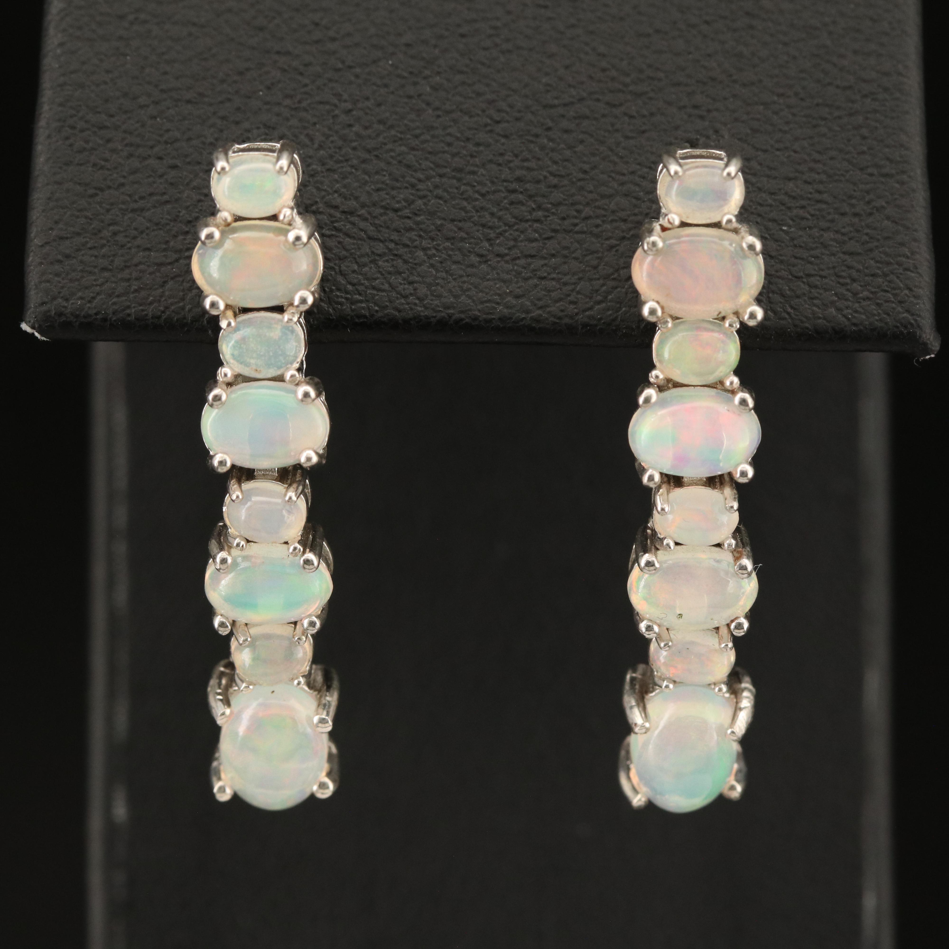 Sterling Opal Earrings