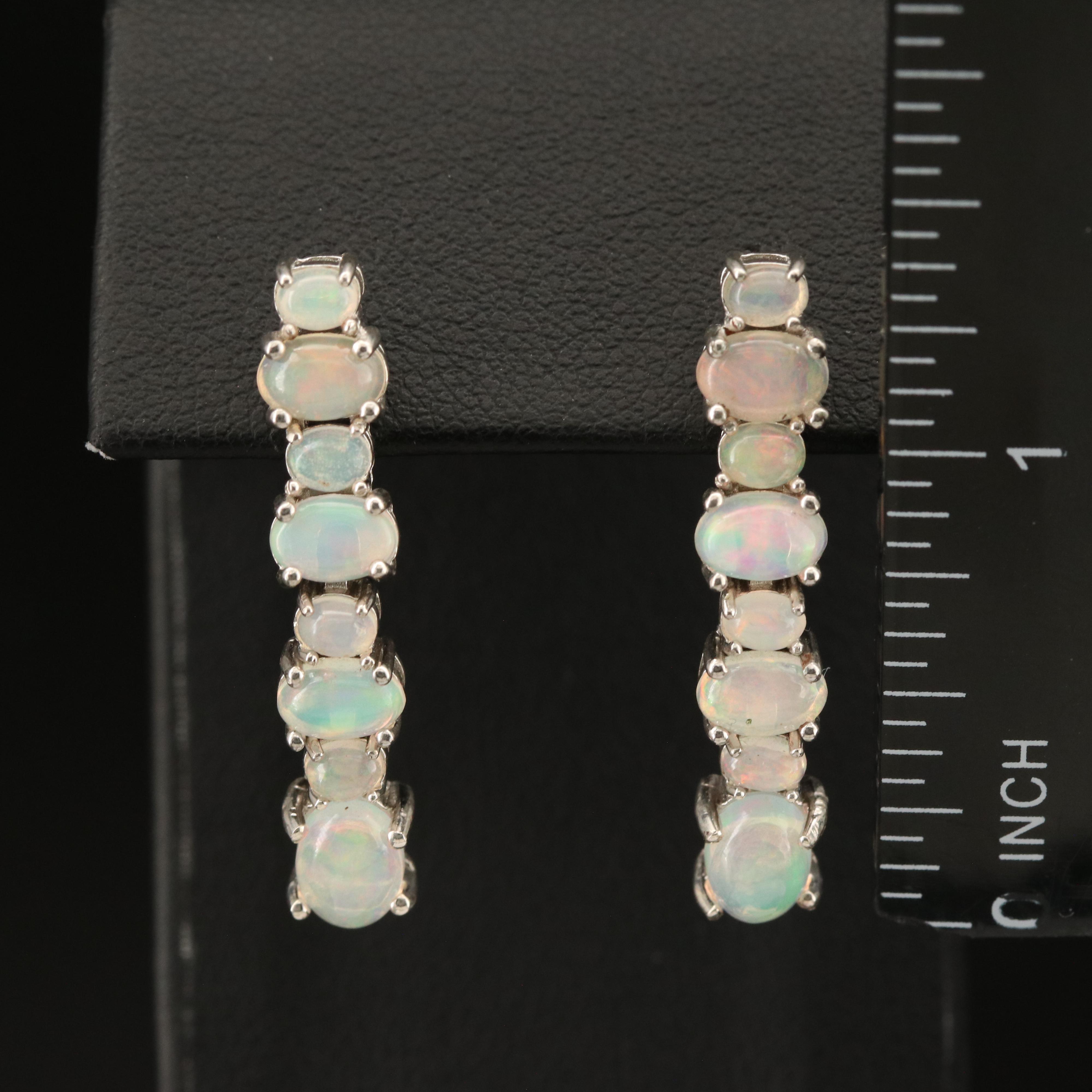 Sterling Opal Earrings