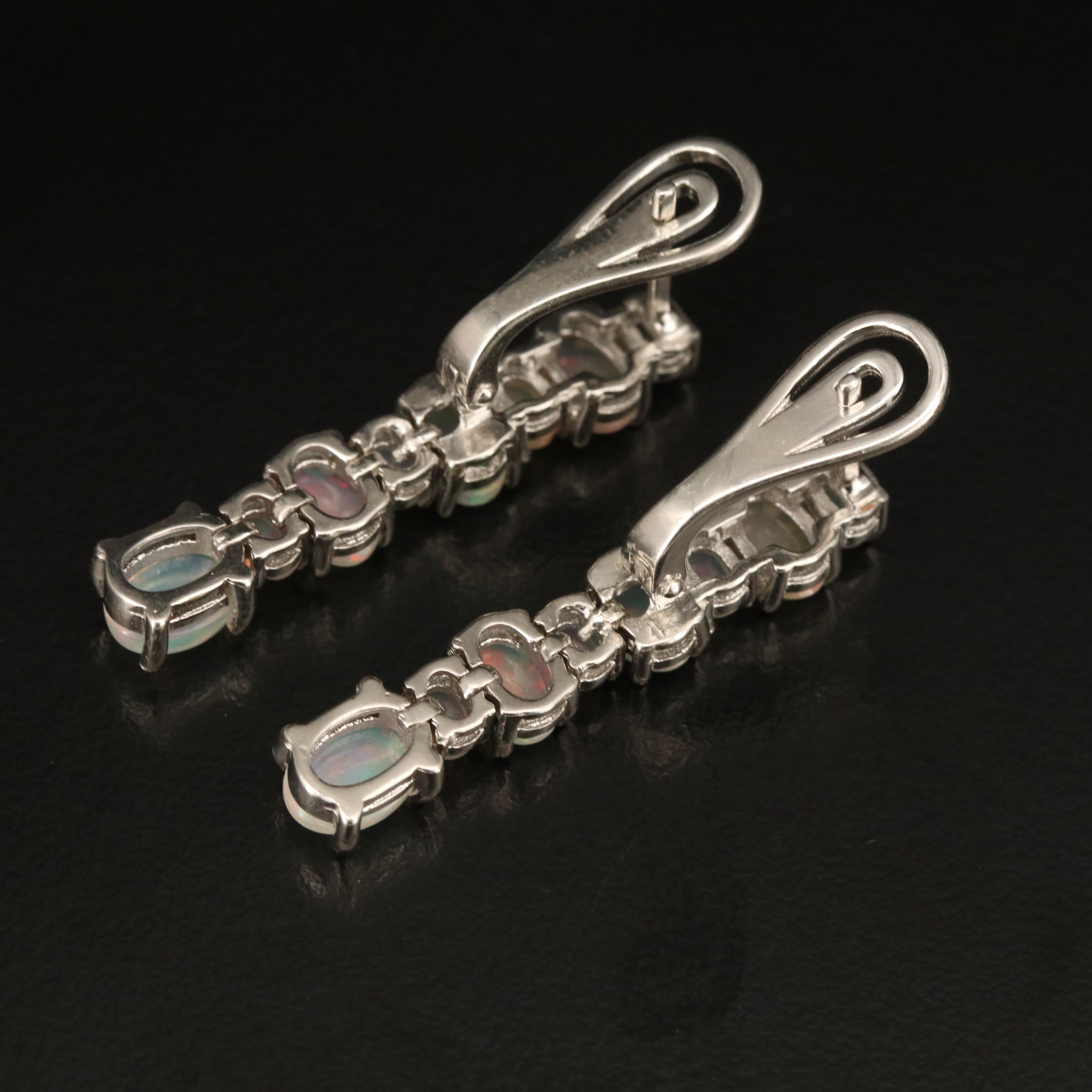 Sterling Opal Earrings