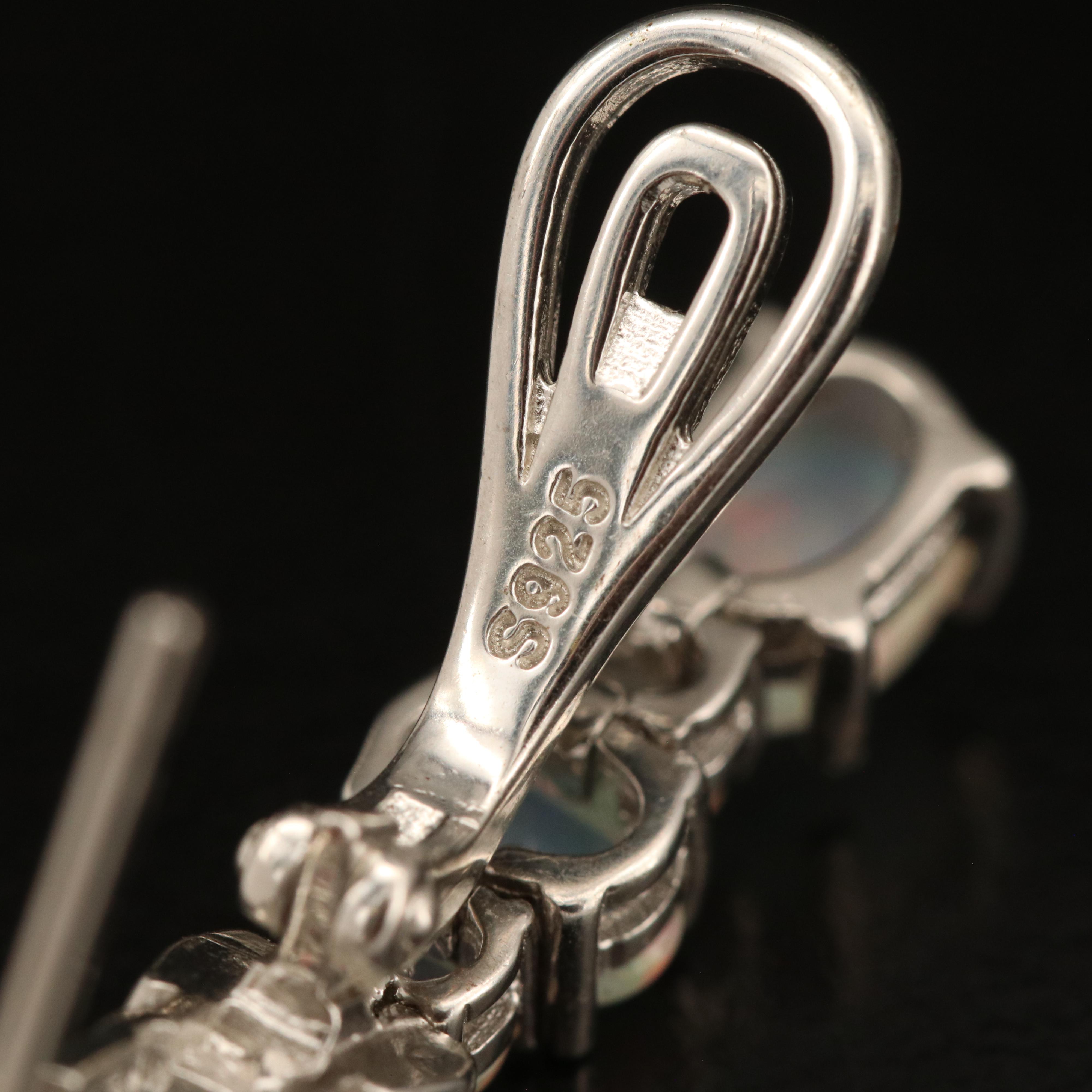 Sterling Opal Earrings