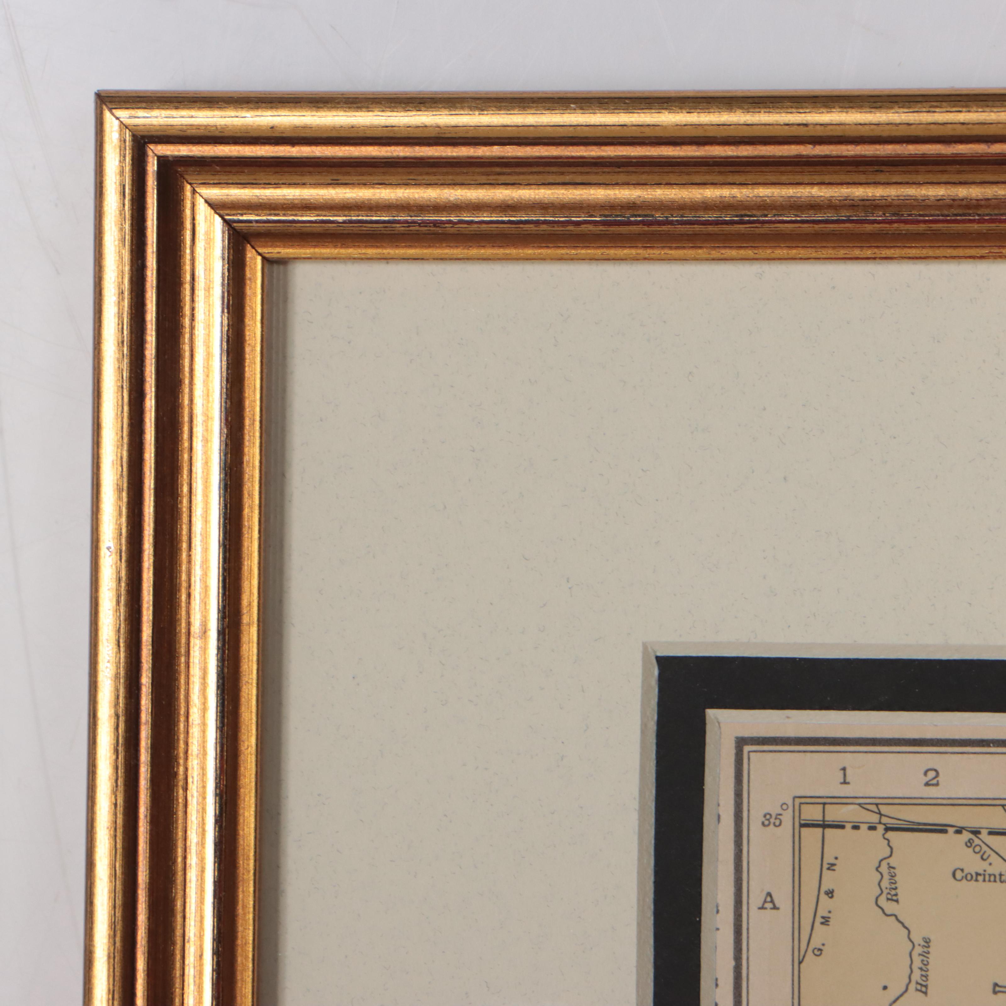 Rand, McNally & Co. Wax Engraving Map of Alabama, Circa 1898