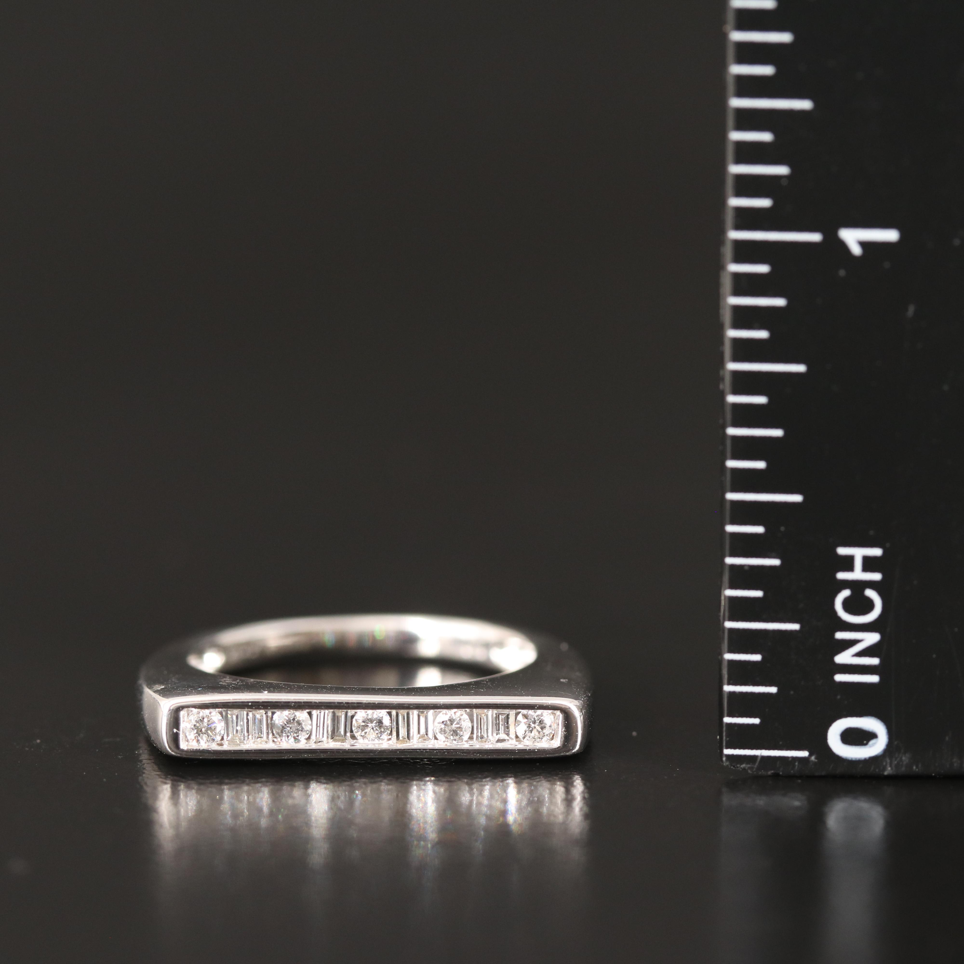 Sterling Diamond Bar Ring