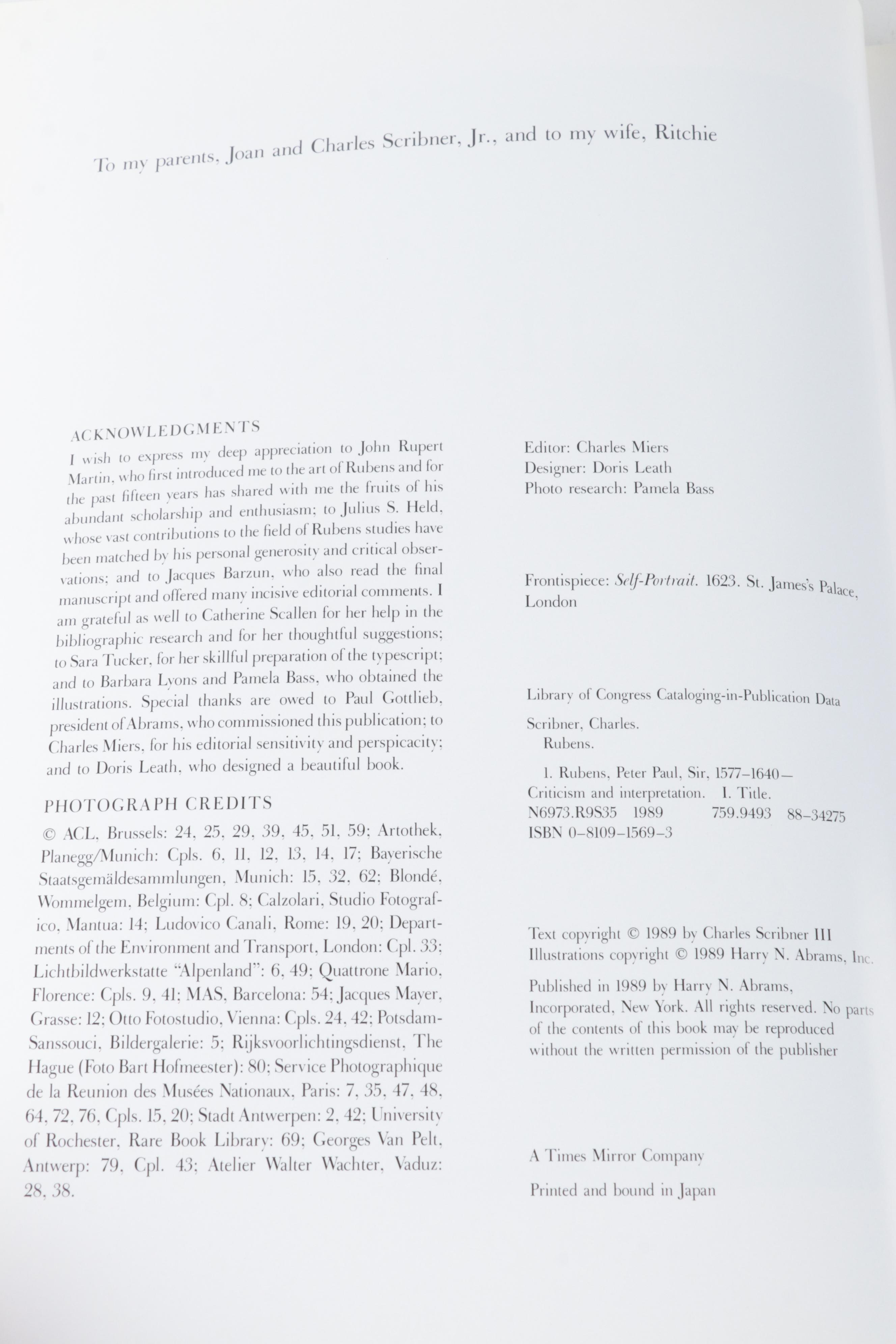 "Peter Paul Rubens" by Charles Scribner III and More