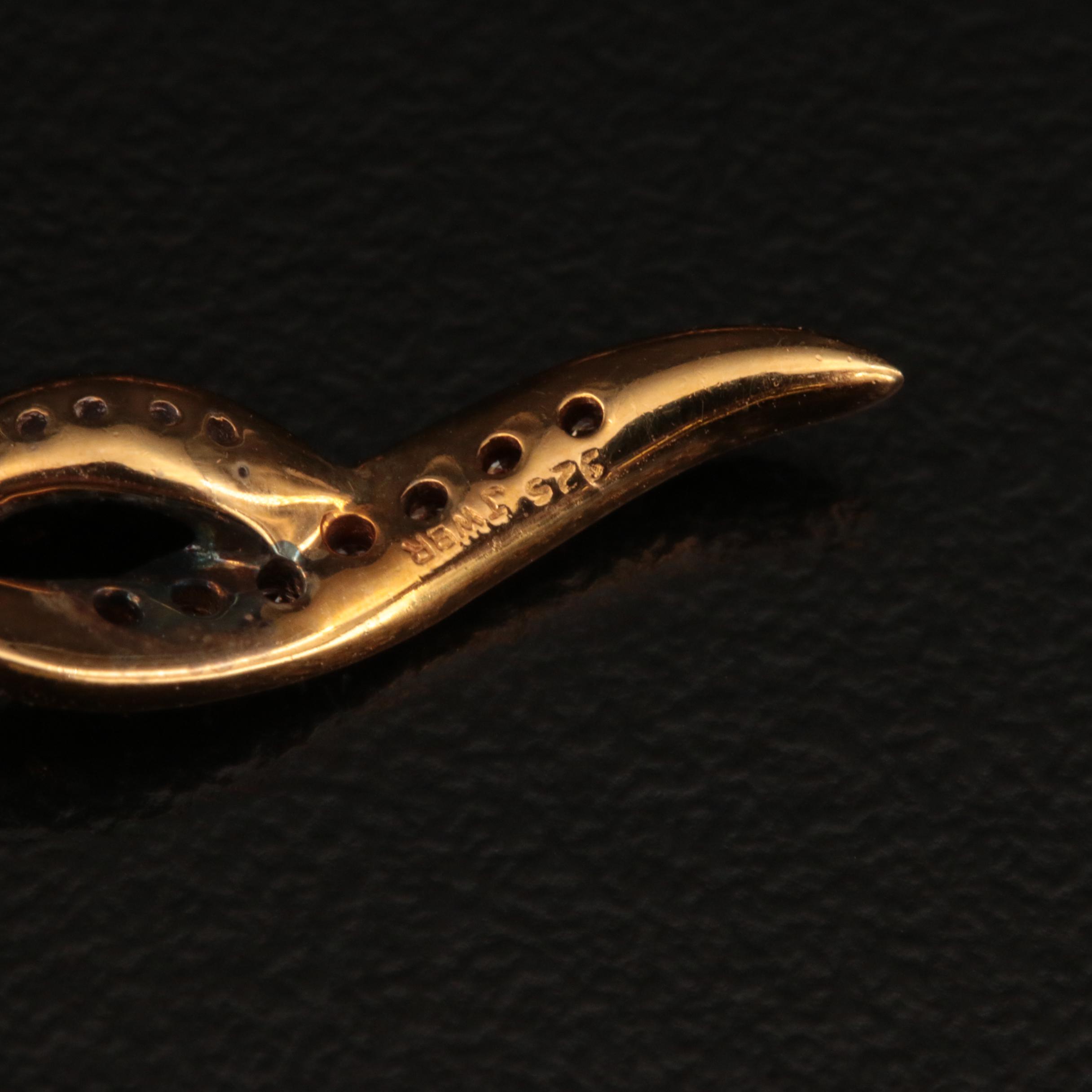 Sterling Diamond Two-Tone Drop Earrings