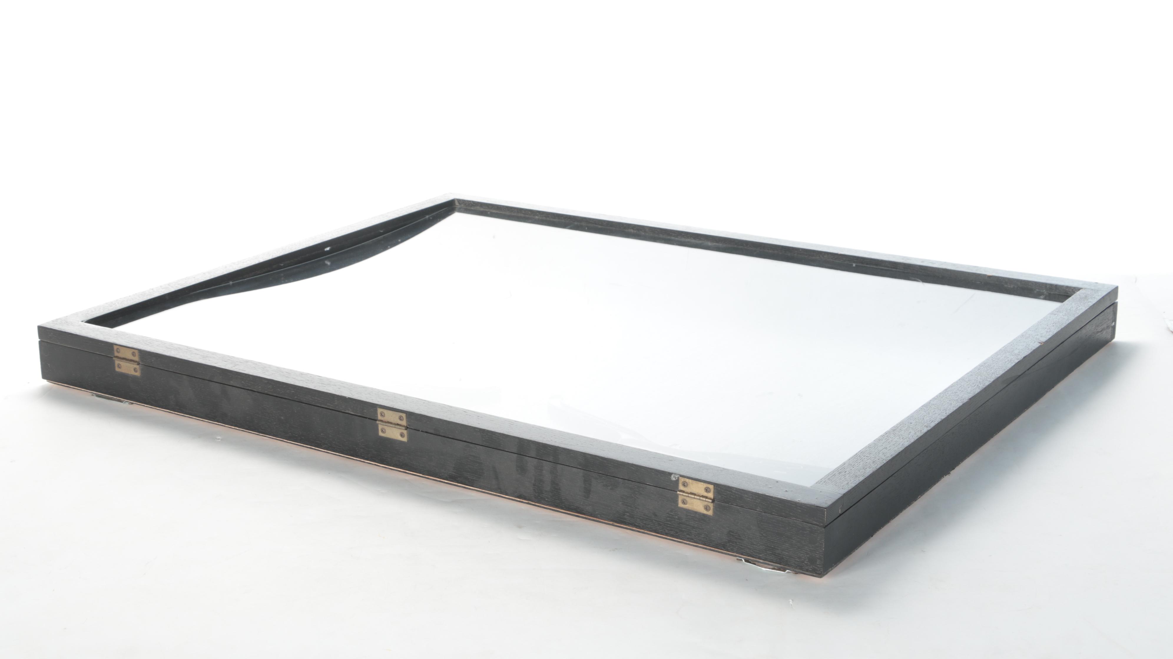 Pennzoni Large Wood Display Lockbox With Clothing Hangers