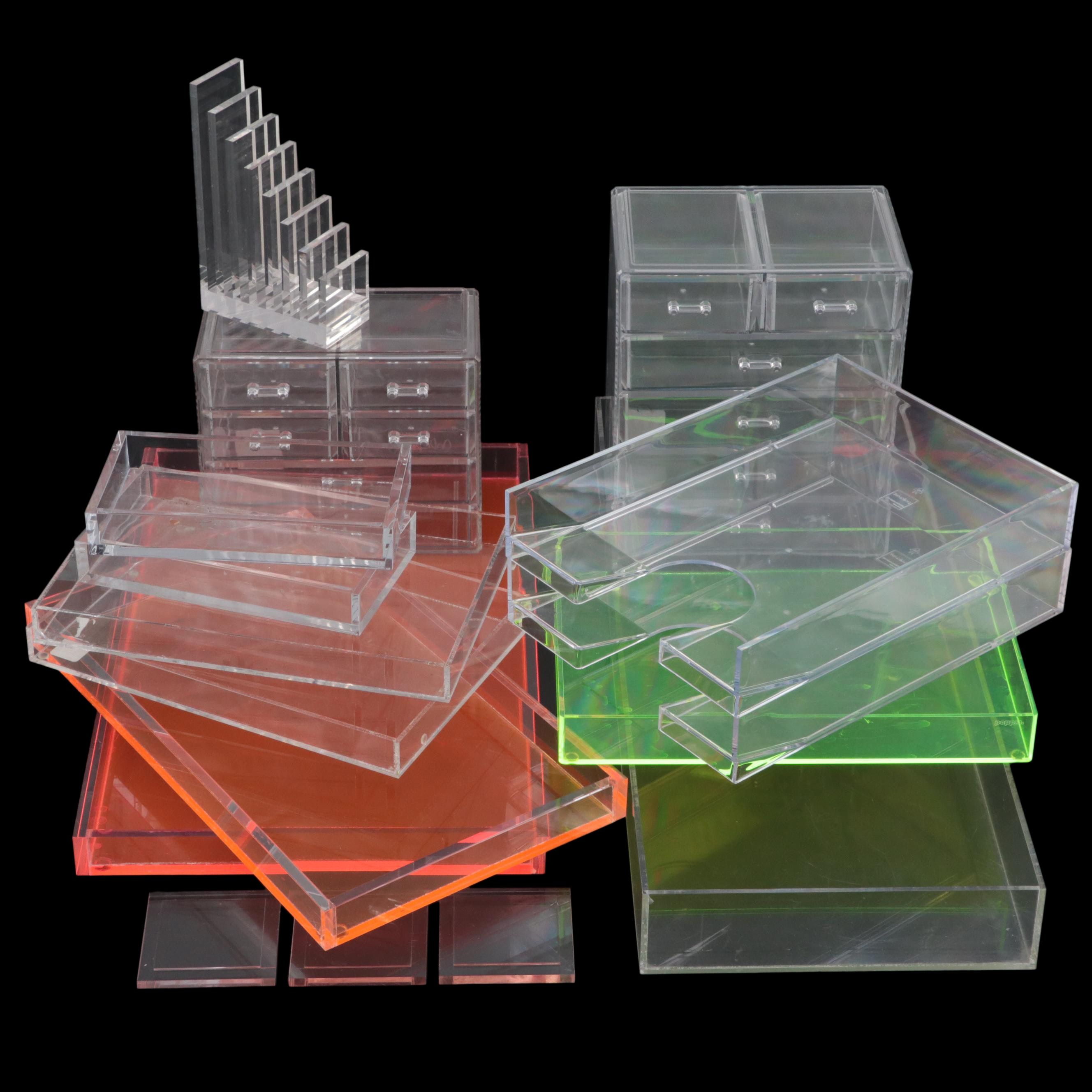Acrylic Trays, Organizers and Storage Boxes