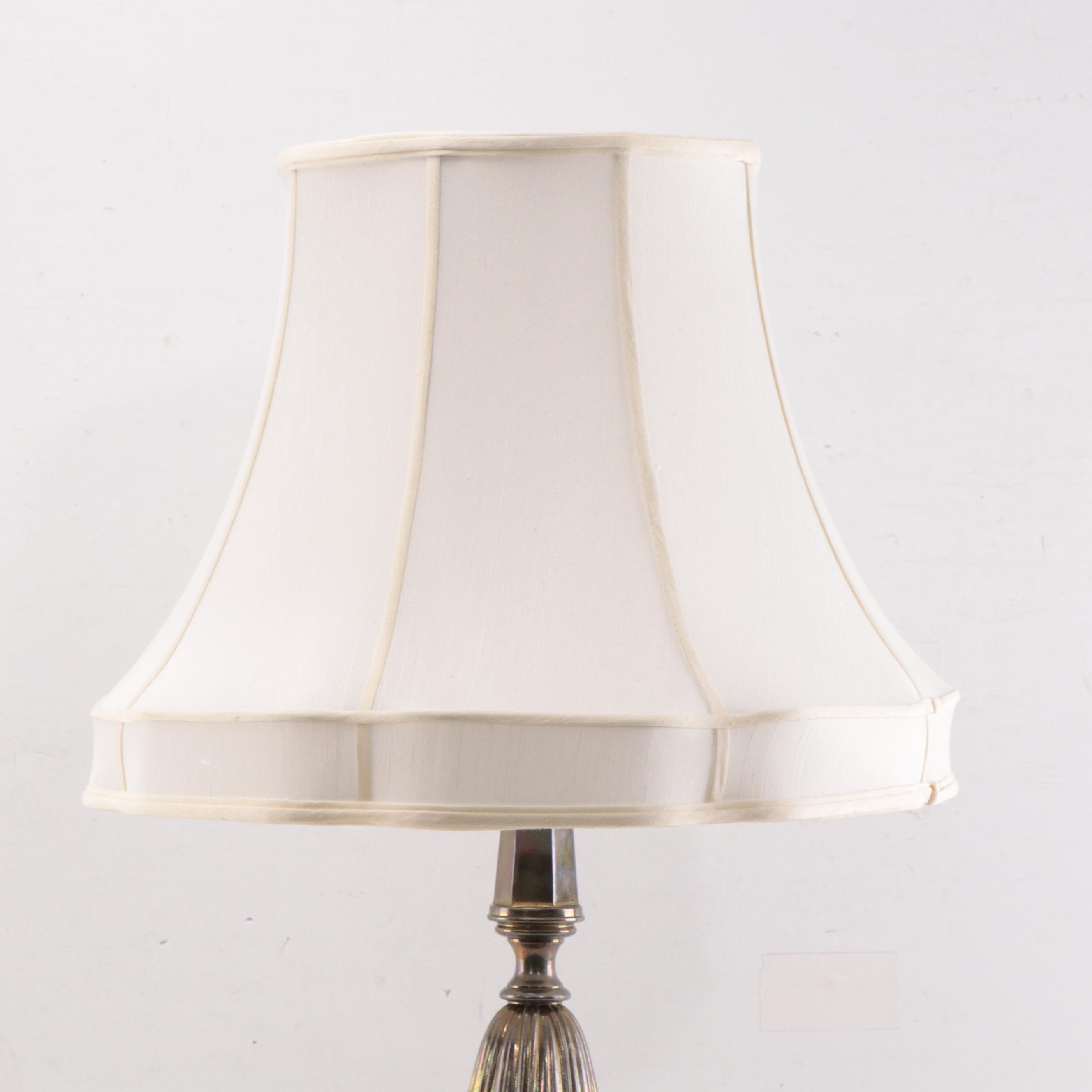 Stiffel Hollywood Regency Brass and Enamel Table Lamp, Mid/Late 20th Century