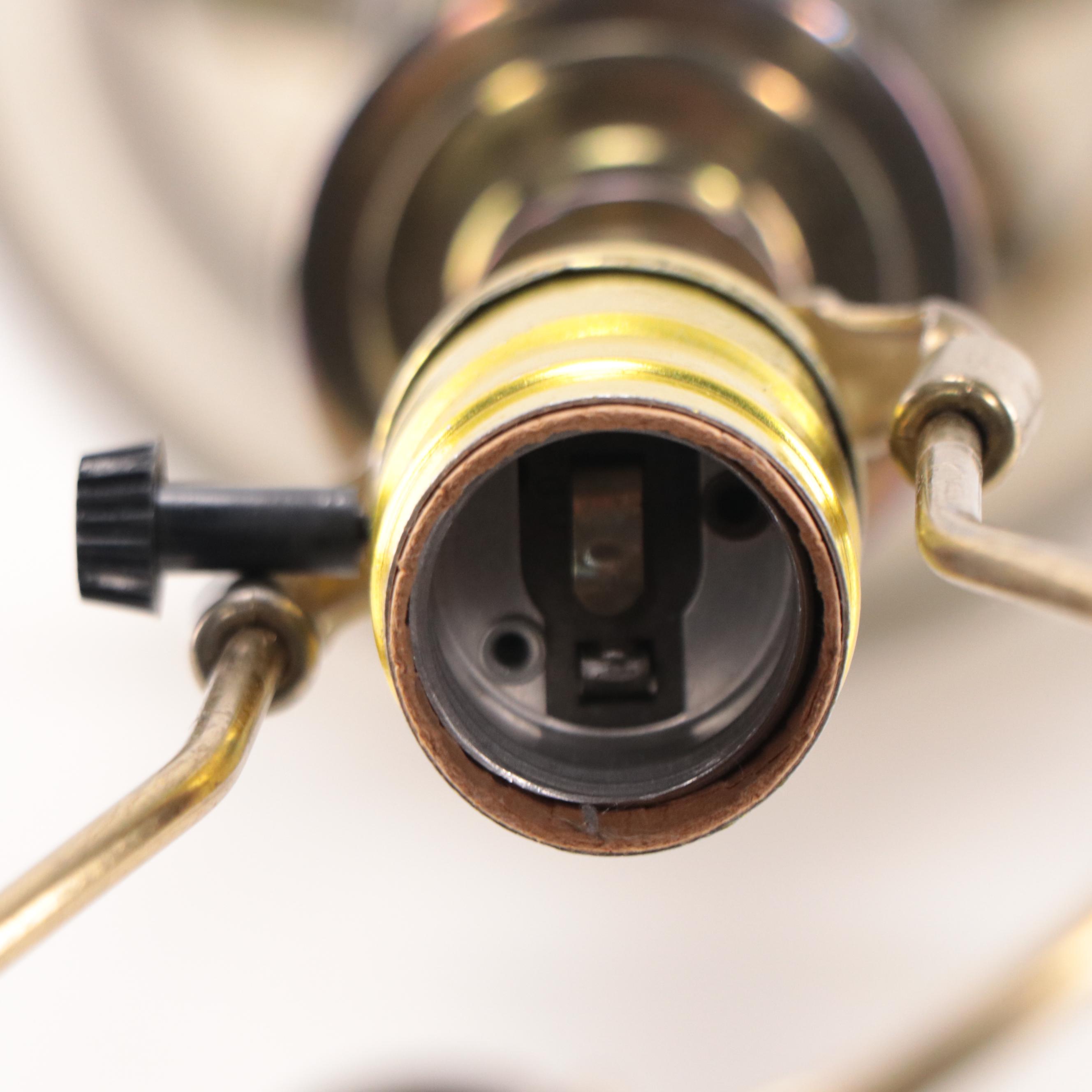 Stiffel Hollywood Regency Brass and Enamel Table Lamp, Mid/Late 20th Century