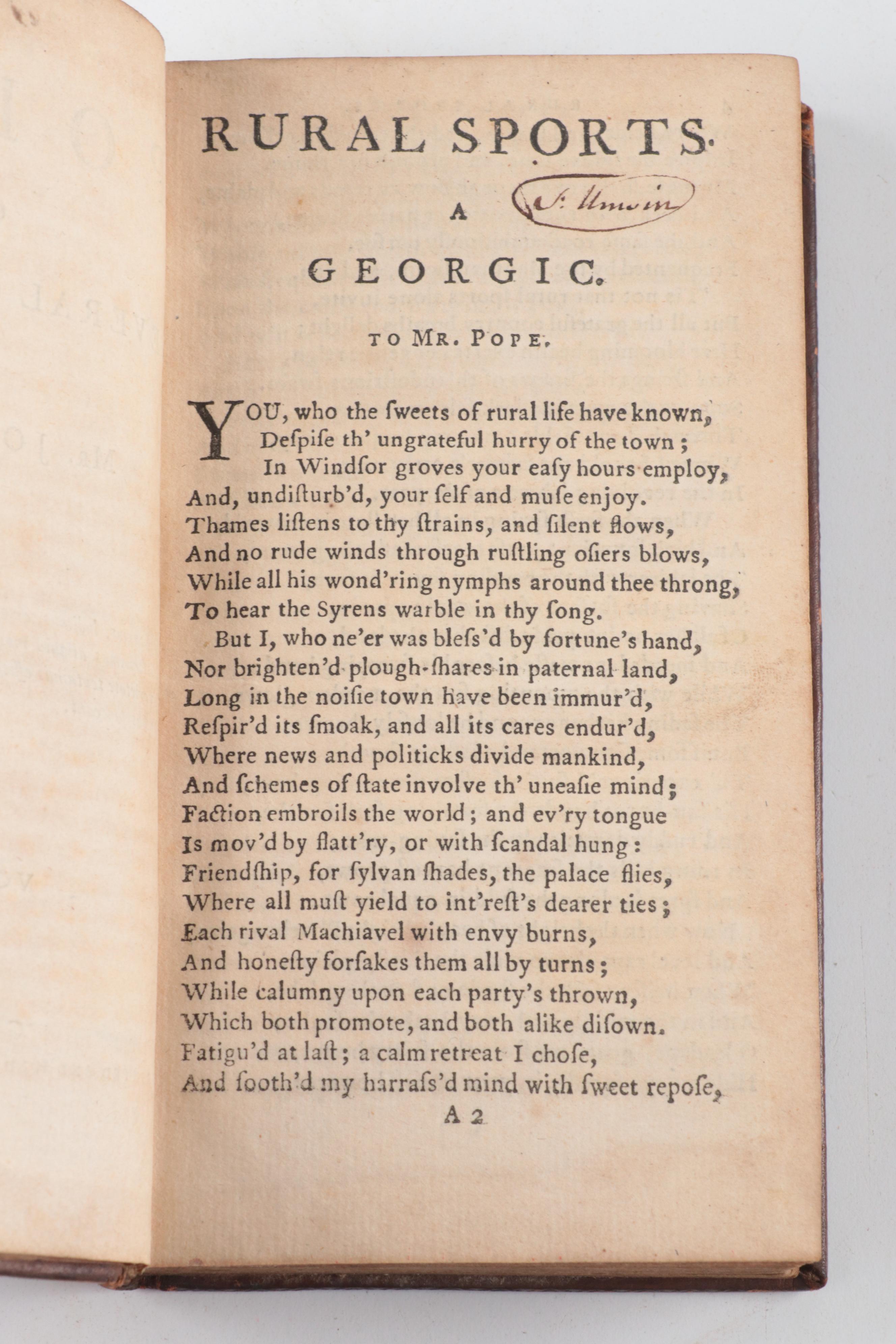 "Poems on Several Occasions" Two-Volume Set by John Gay, 1751