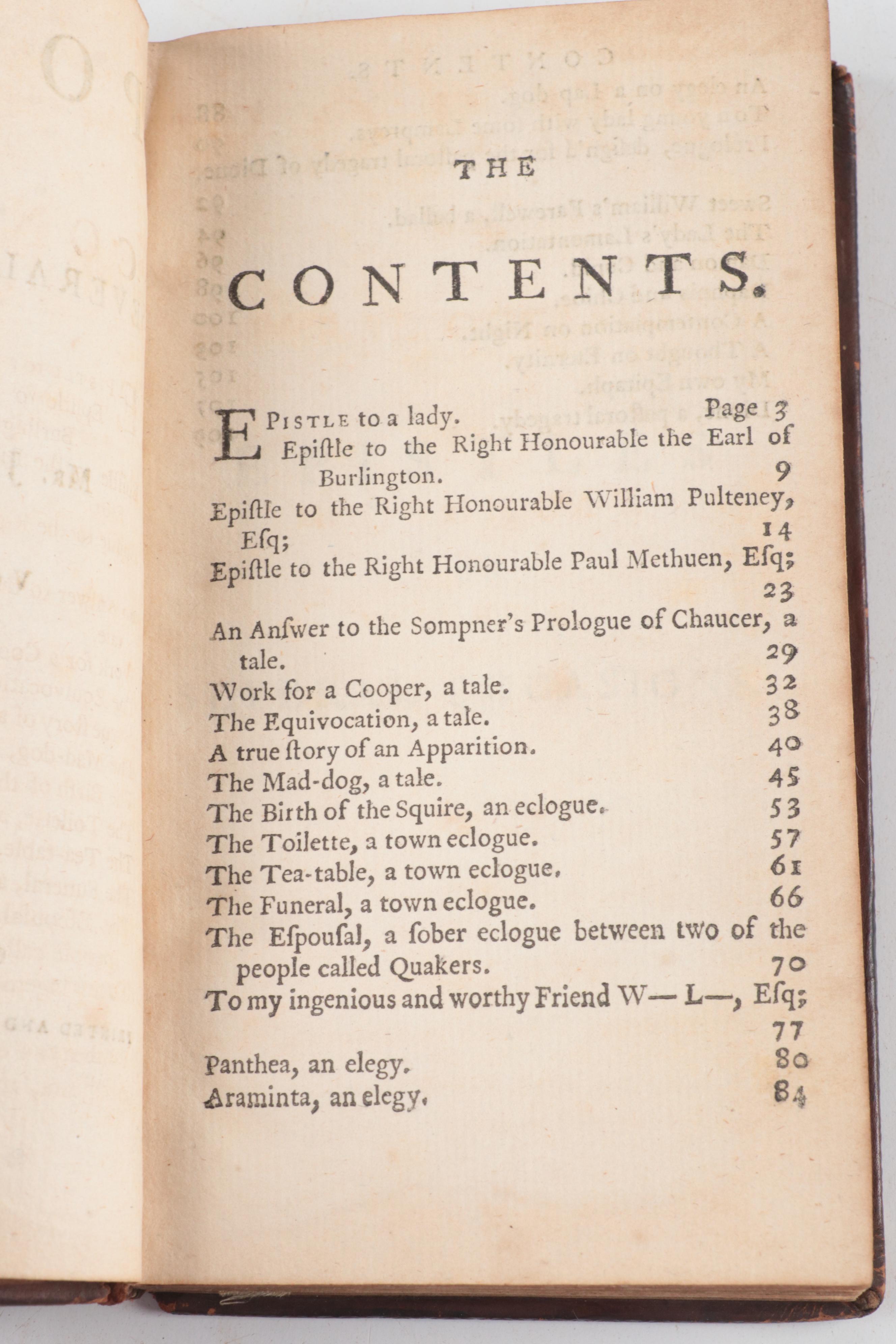 "Poems on Several Occasions" Two-Volume Set by John Gay, 1751