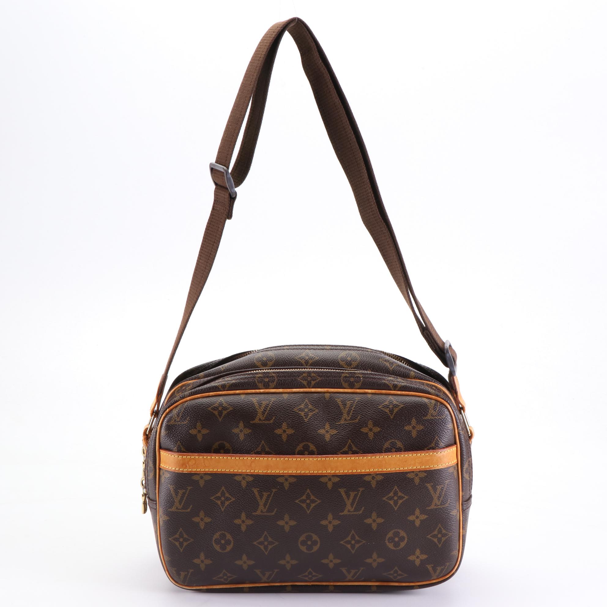 Louis Vuitton Reporter PM Bag in Monogram Canvas and Vachetta Leather